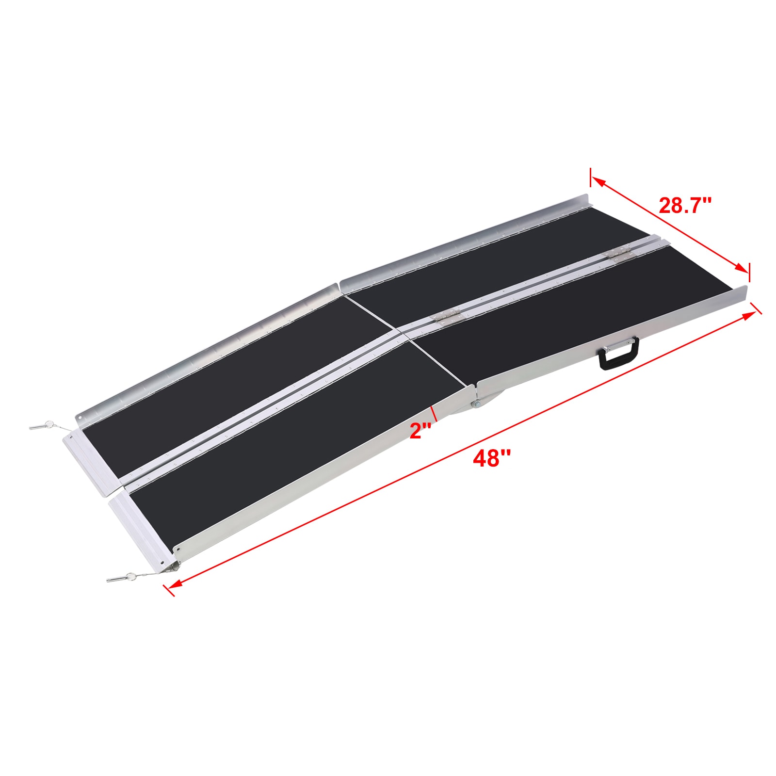 Kahomvis 28.7-ft X 28.7-in Aluminum Folding Entryway Wheelchair Ramp Gh 