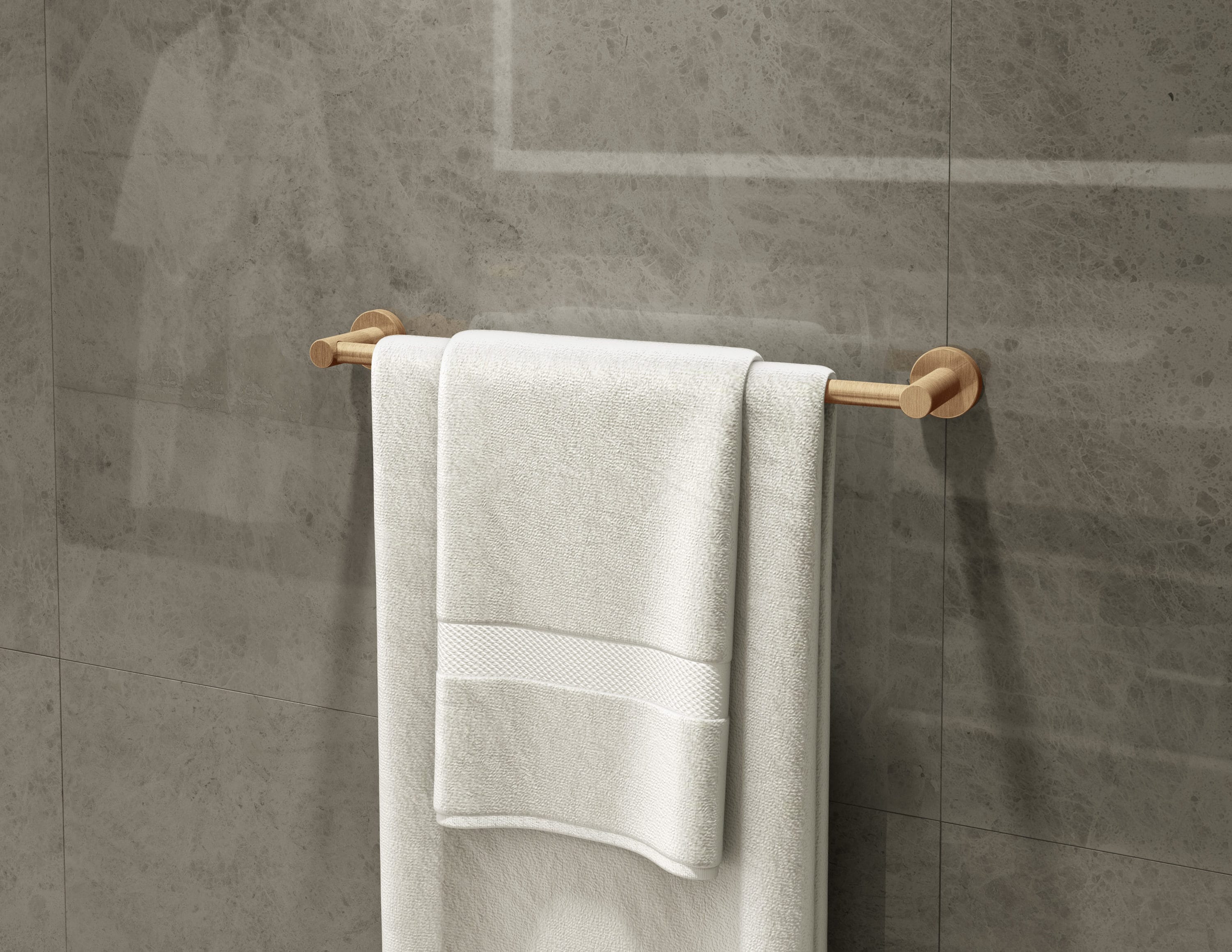 Symmons 353TB-18-BBZ Dia 18-in Brushed Bronze Wall mount Single Towel Bar
