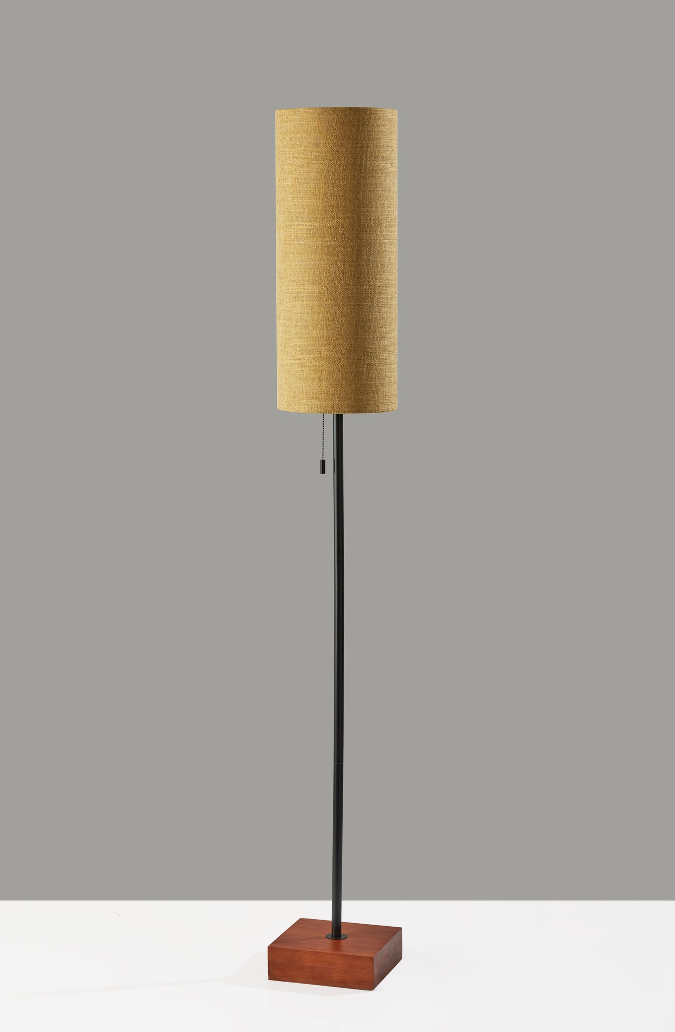 Adesso Trudy 1 Light Floor Lamp with Mustard Yellow Textured