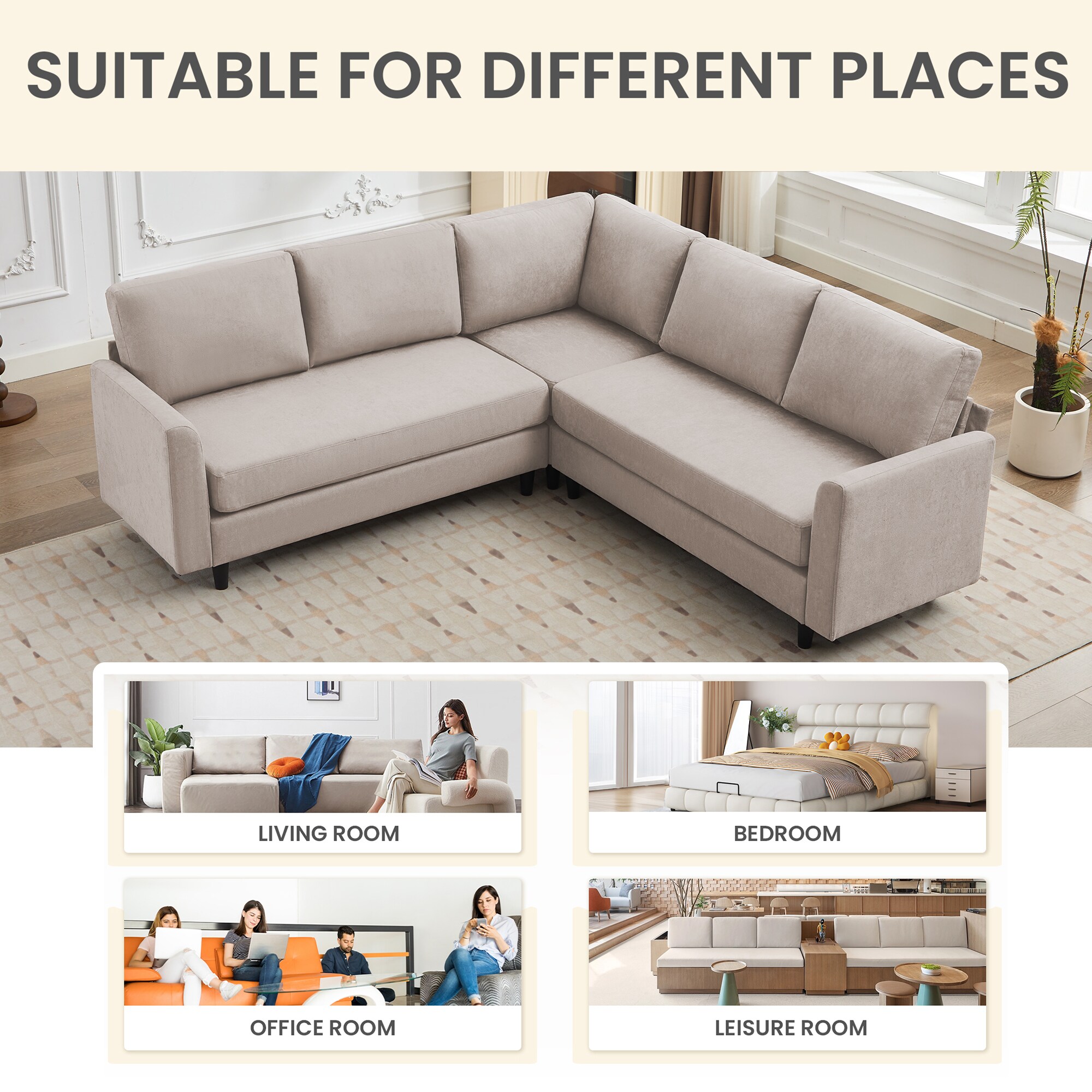 VOUA SAF-XNE3R1G-GY Sofas-Loveseats - View #11