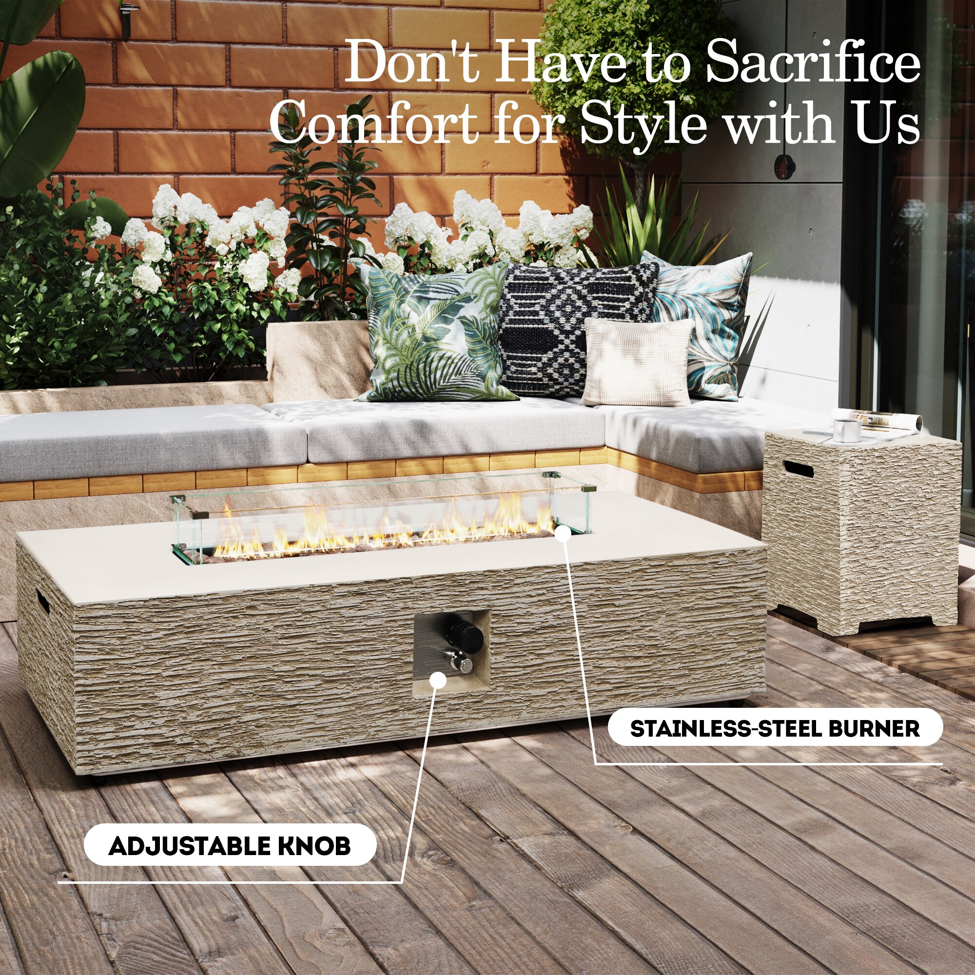 UPHA PL-56S-MH-W Outdoor-Gas-Firepits - View #6