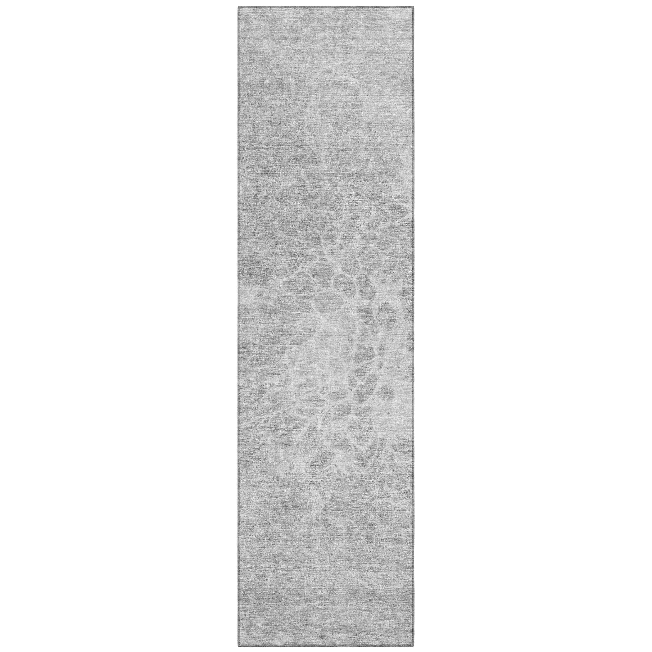 Addison Rugs ACN653SV2X8 Chantille ACN653SV 2 x 7 (ft) Polyester Silver Rectangular Indoor/Outdoor Geometric Machine washable Runner rug