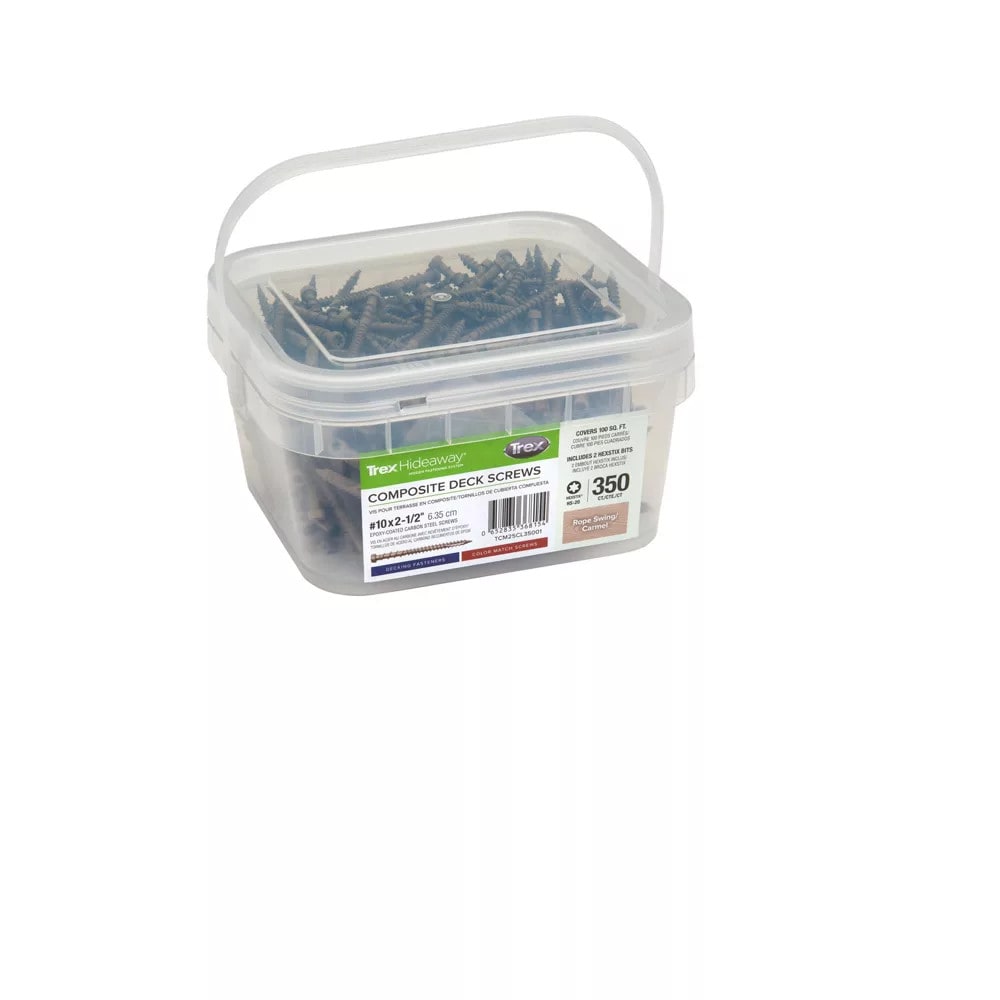 Trex TCM25CL35001 #10 x 2-1/2-in Composite Deck Screws ( 350 -Per Box )