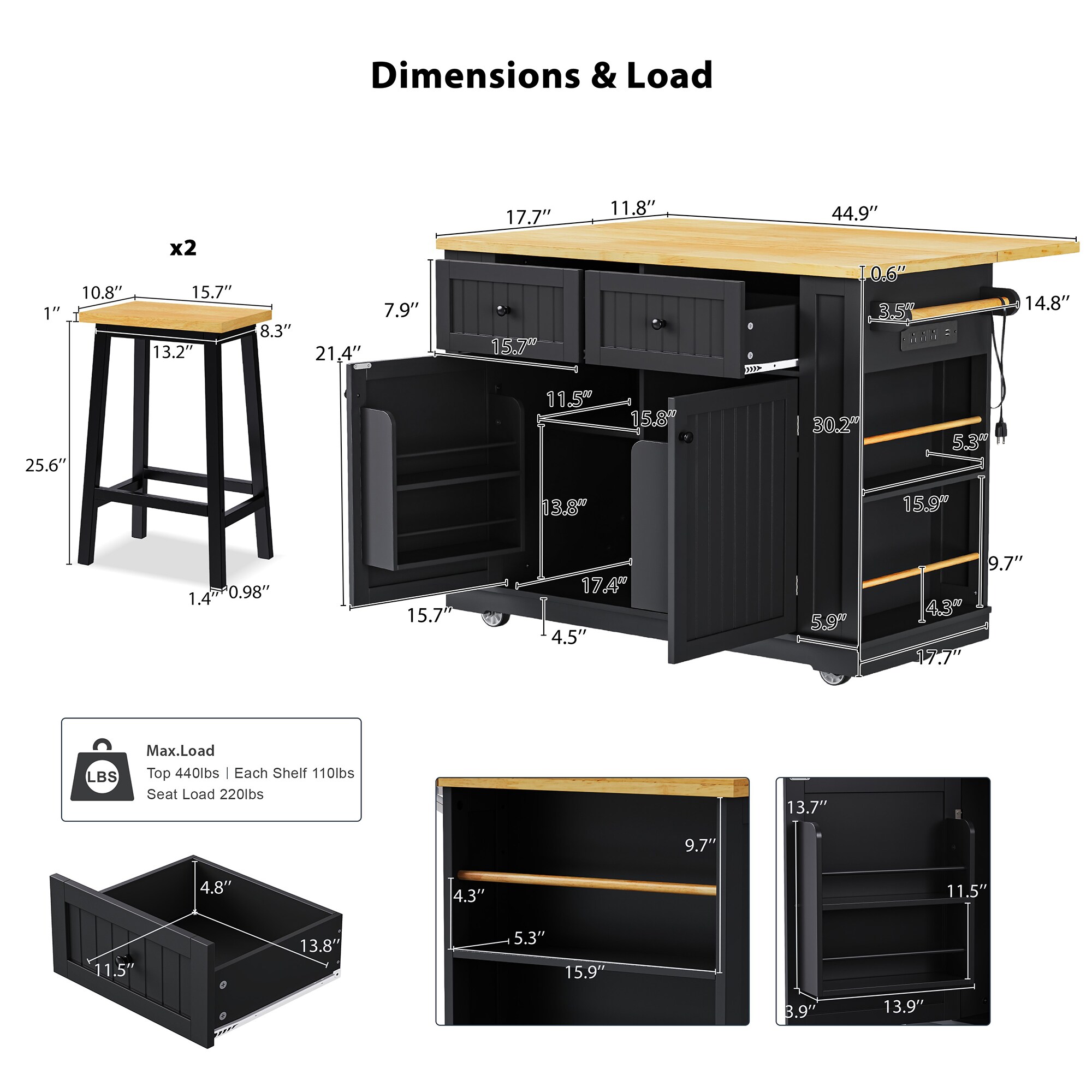 SINOFURN SYB260090BK Kitchen-Furniture - View #4