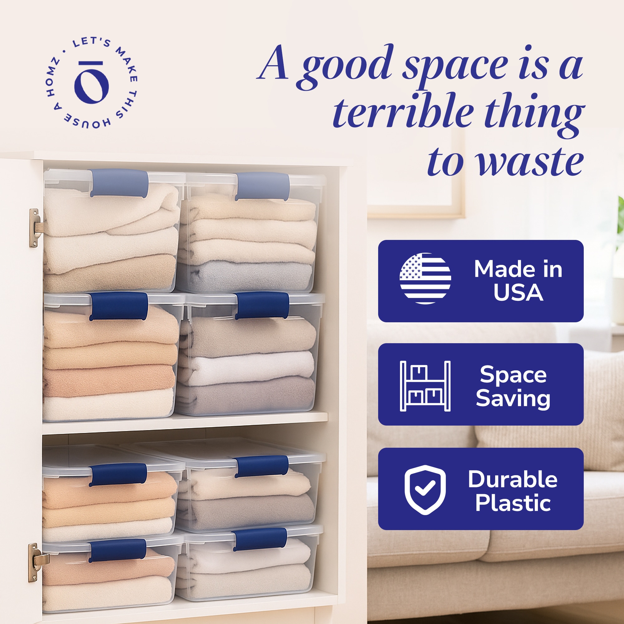 Homz Products 286175 Plastic-Storage-Totes - View #6