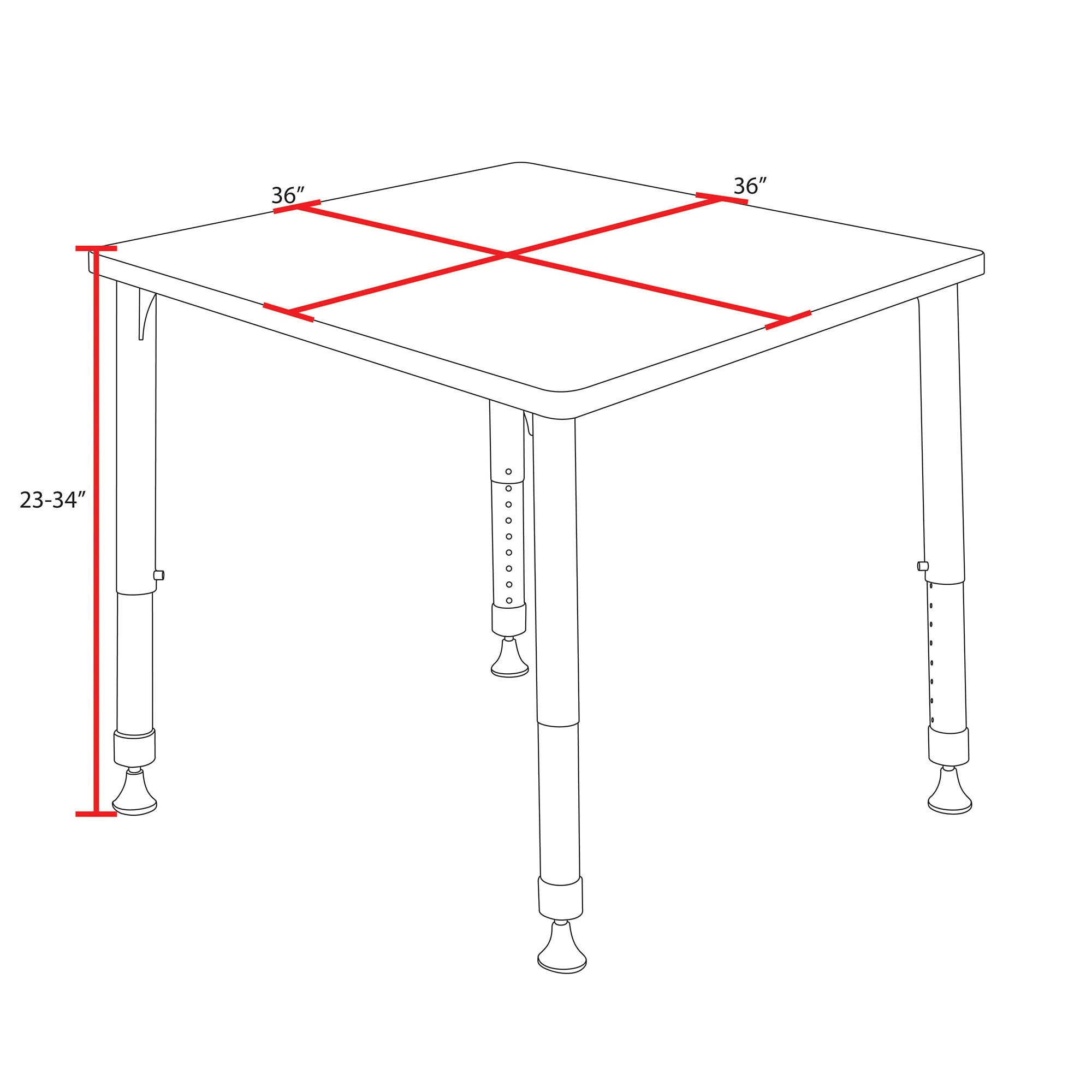 Regency TB3636PLAPBK Office-Tables - View #8