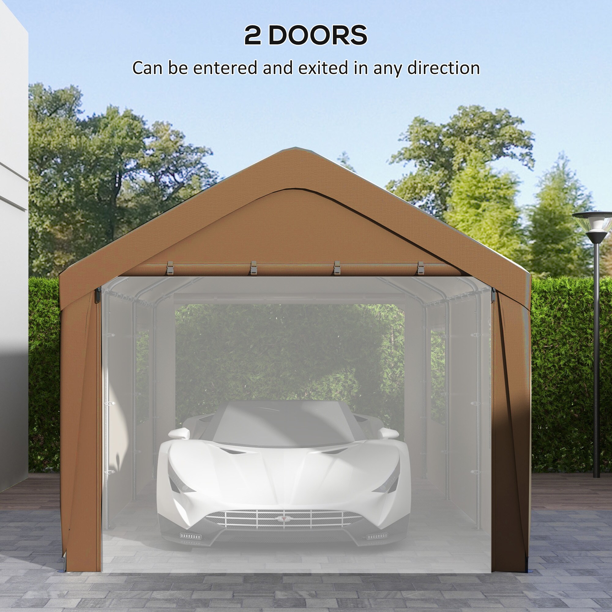 Outsunny 84C-523V00TN Carport-Covers - View #5