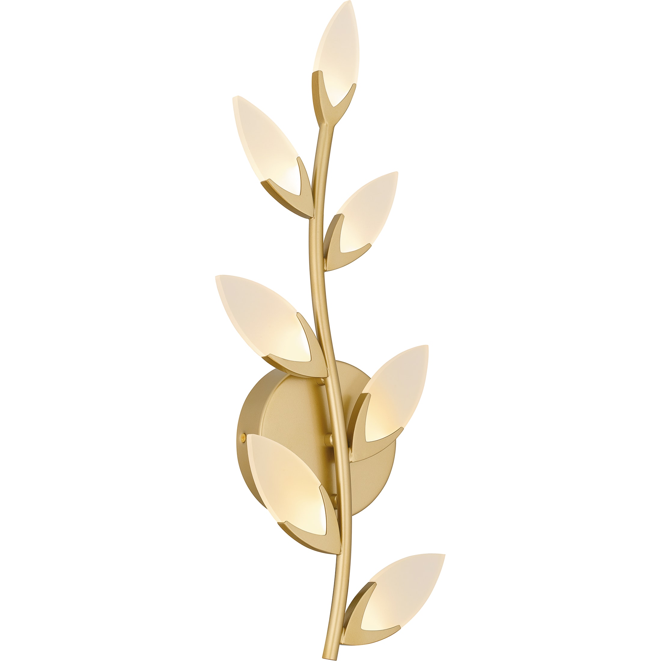 Quoizel PCFLR8708SGD Flores 8.75-in W 7 -Light Gold Integrated LED Wall Sconce