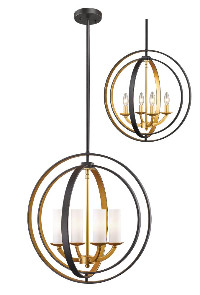 Ashling 20'' Brushed Nickel Globe Pendant with Glass Shades