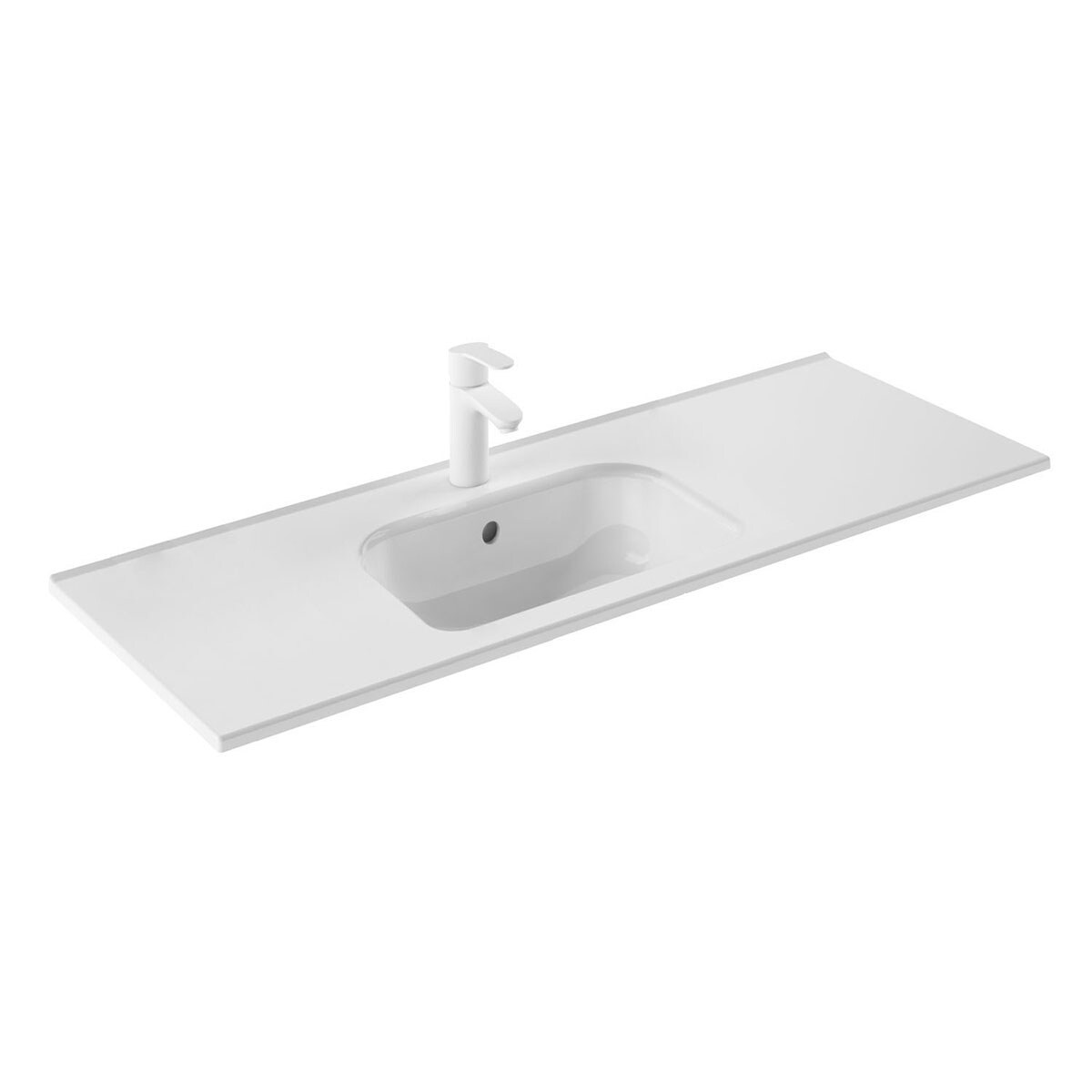 WS Bath Collections Ambra 48-in Nordic Oak Single Sink Bathroom Vanity with Ceramic White Ceramic Top (Mirror Included)