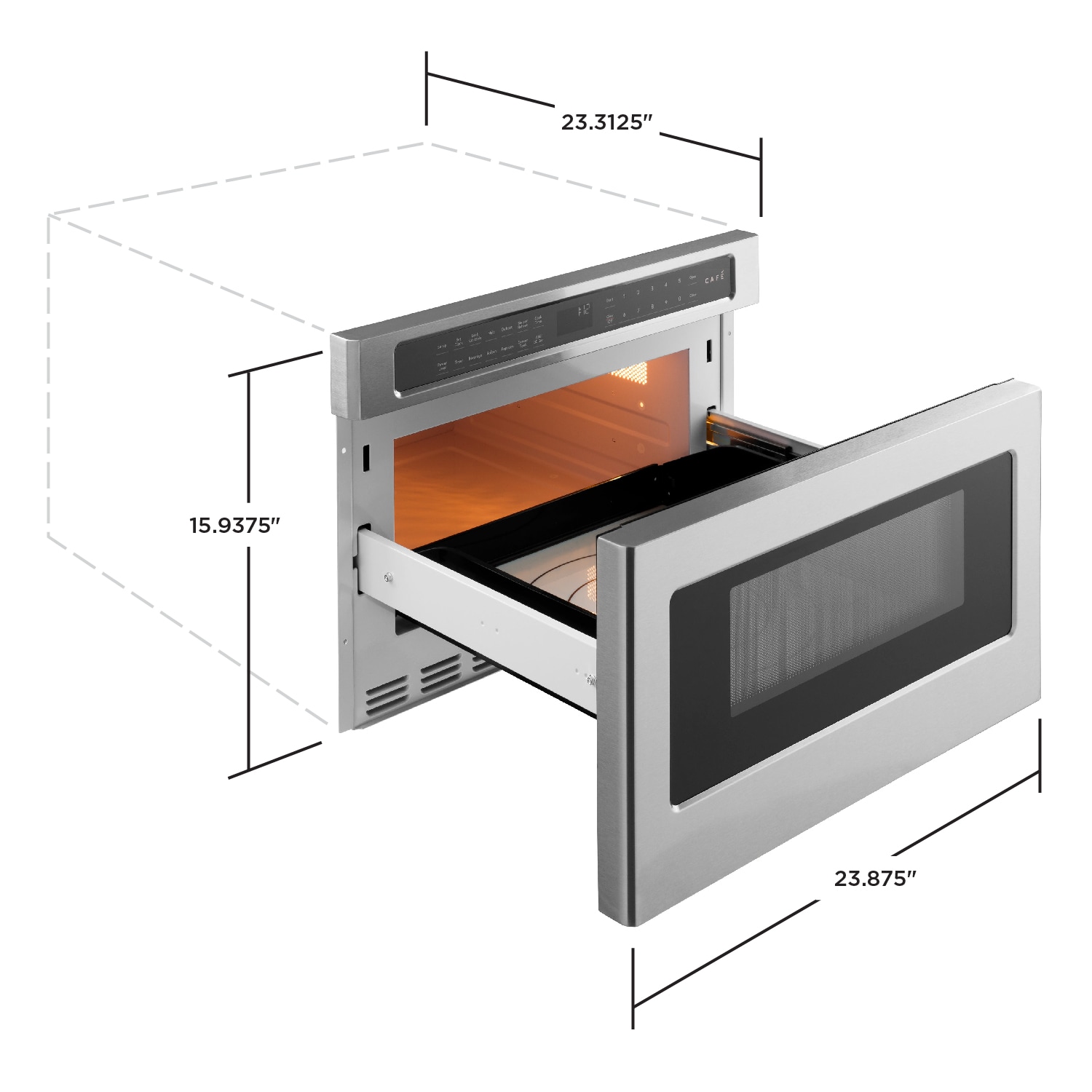 Café™ Built-In Microwave Drawer Oven - CWL112P2RS1 - Cafe Appliances