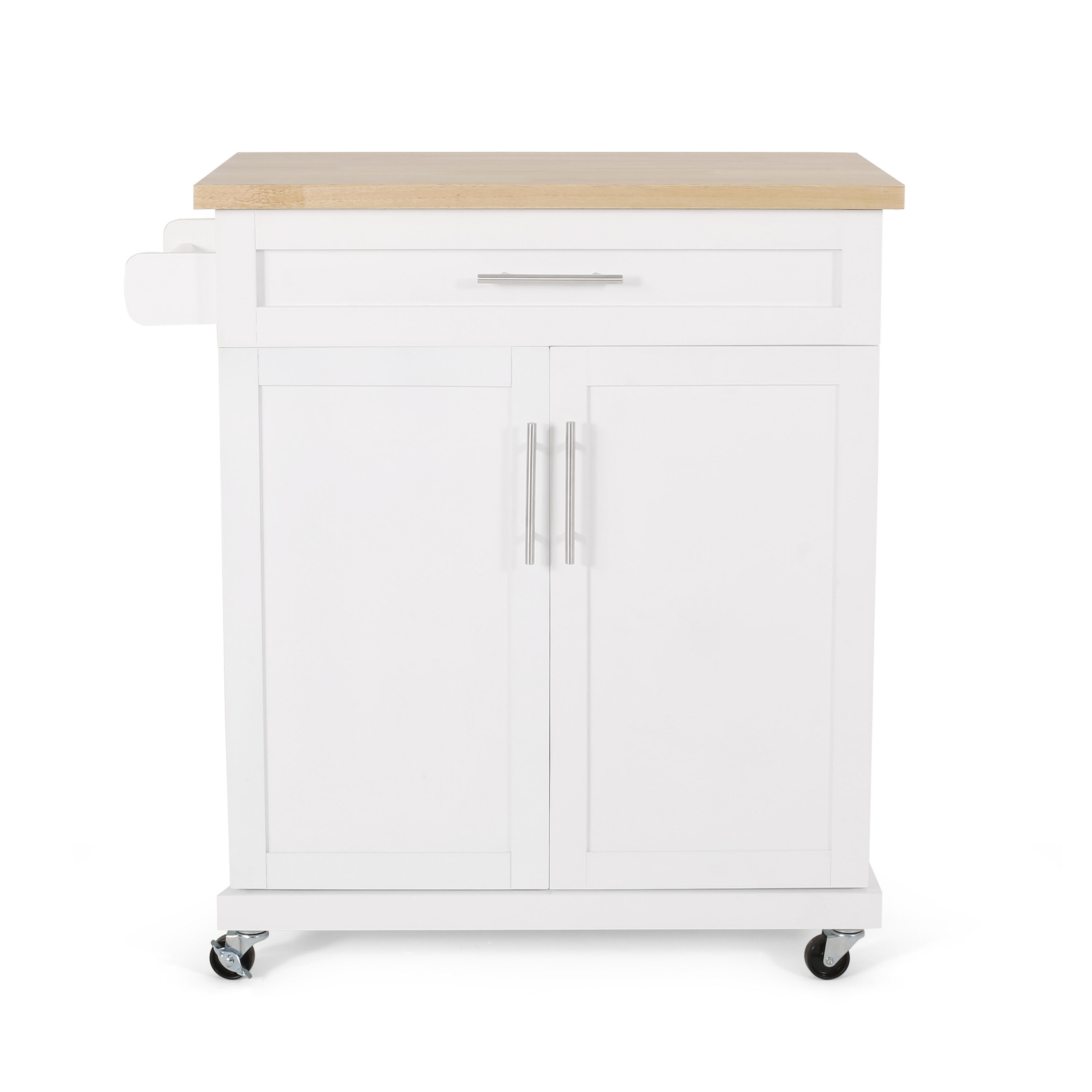 Best Selling Home Decor Gray Mdf Base with Mdf Top Rolling Kitchen Cart (18-in x 32-in x 34.5-in)