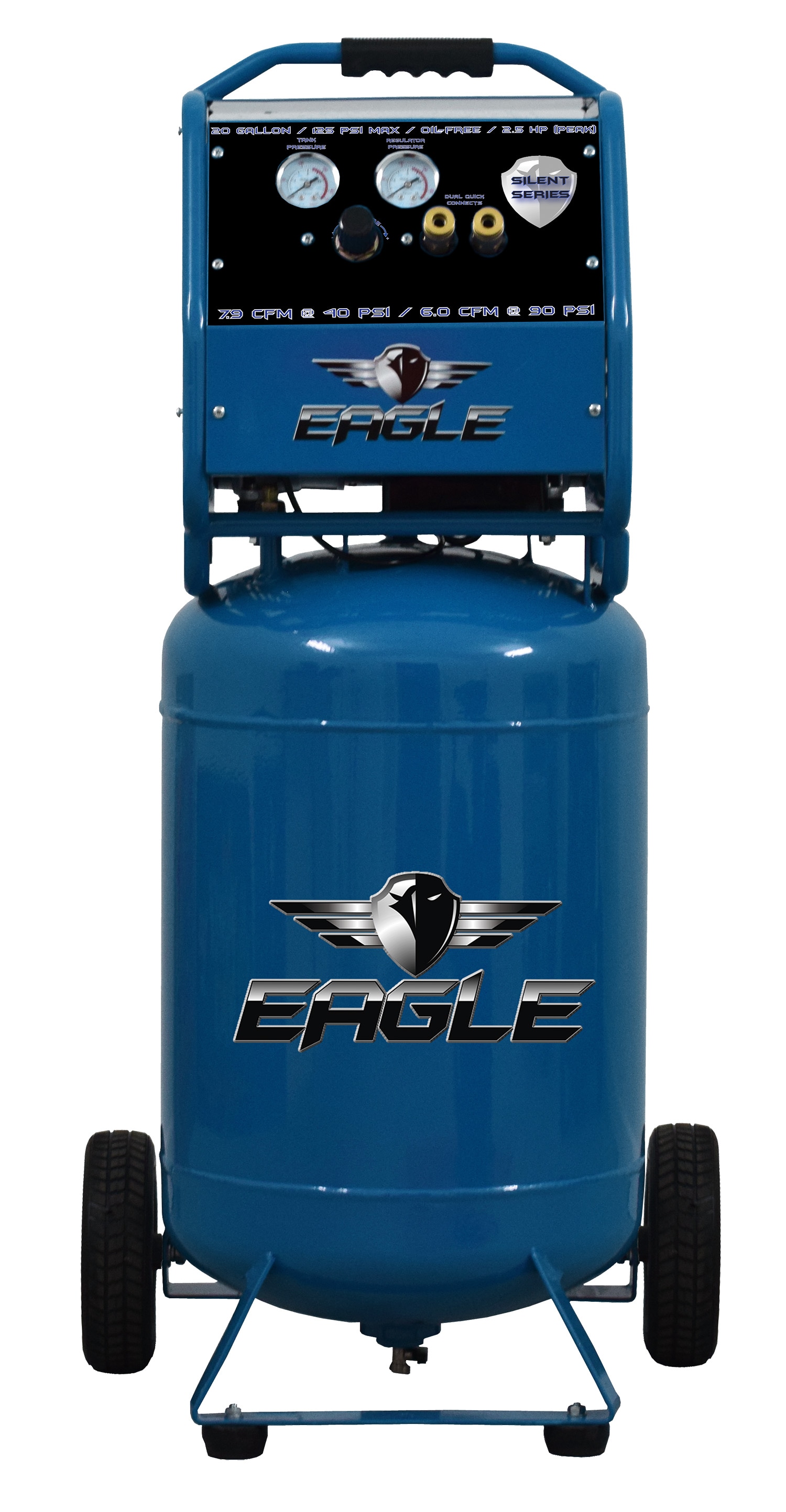 20 Gal. Vertical Electric-Powered Silent Air Compressor