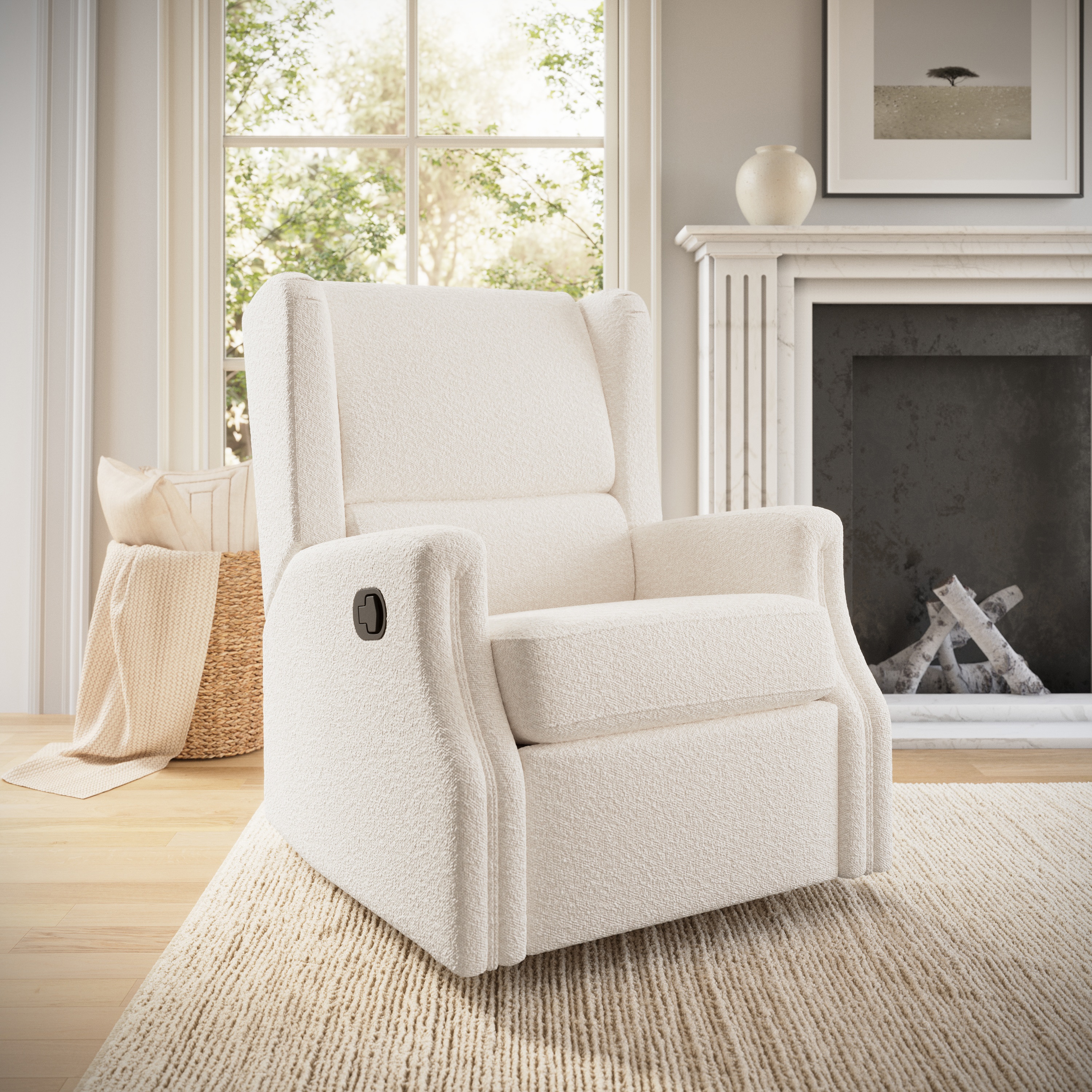 Emma + Oliver Dani Manual Glider Rocker Recliner Chair with 360 Degree ...