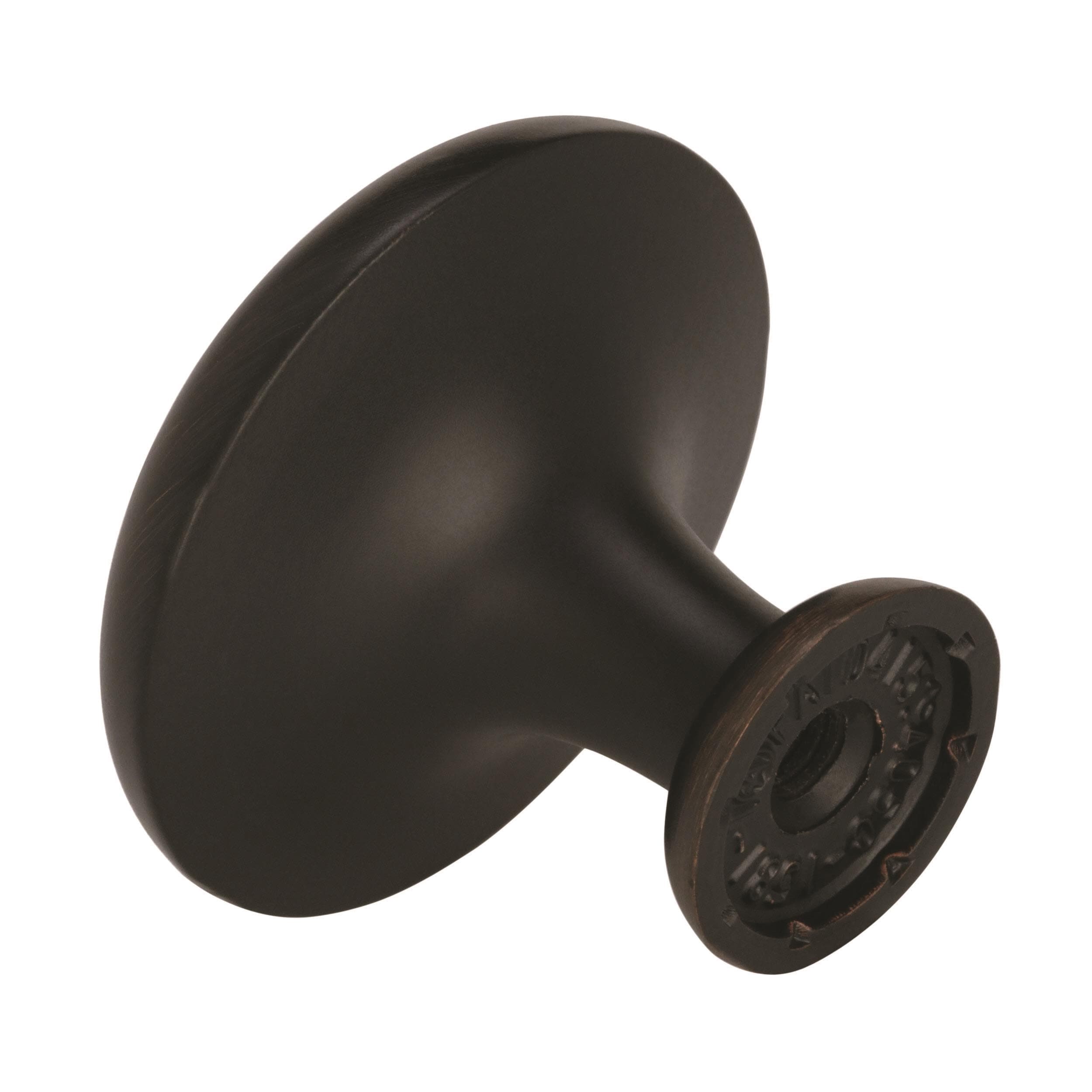 Oil Rubbed Bronze Round Cabinet Knob with Leaf Design