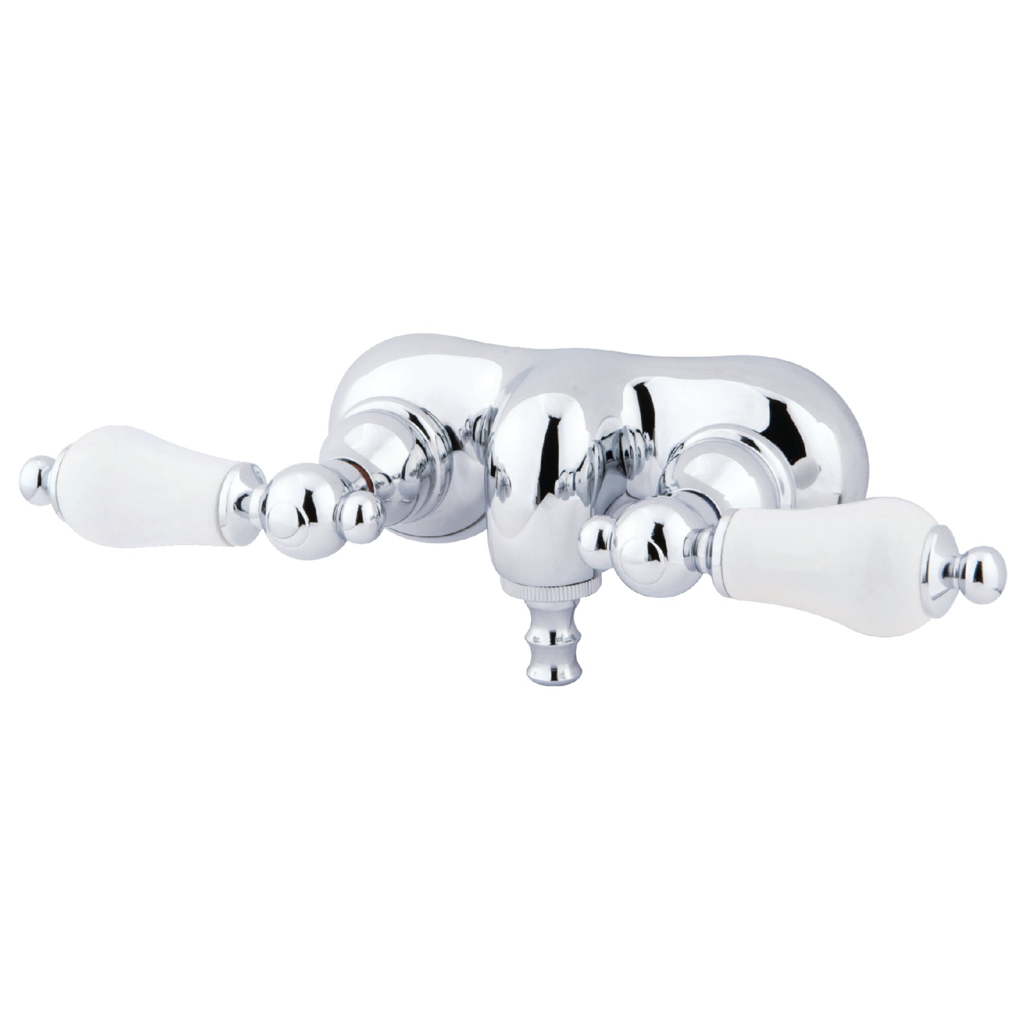Elements of Design DT0421PL Hot Springs Chrome 2-handle Wall-mount Low-arc Bathtub Faucet ( Valve Included )