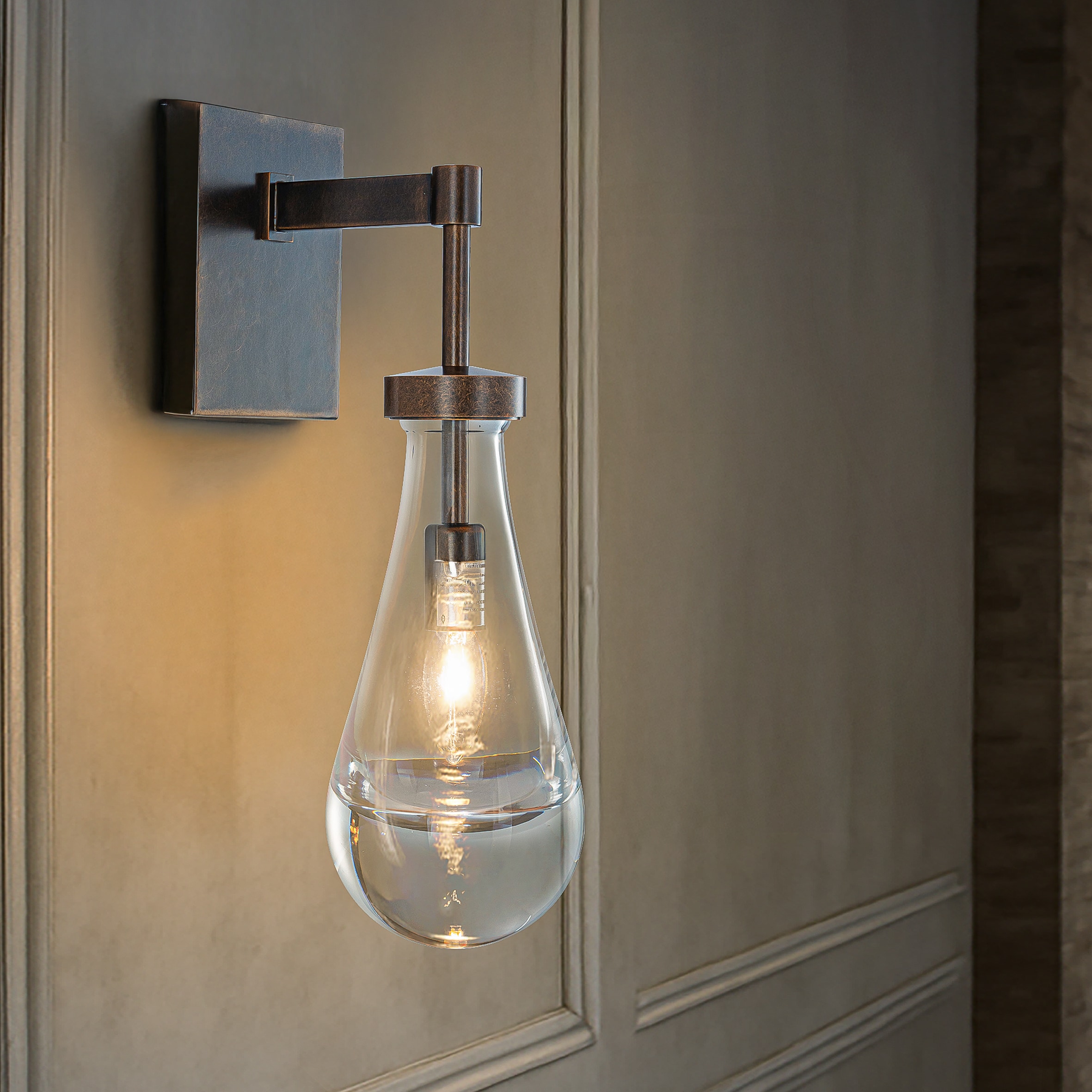 AloaDecor Lighting L7179W12F605A 5-in 1 -Light Bronze Industrial Vanity light