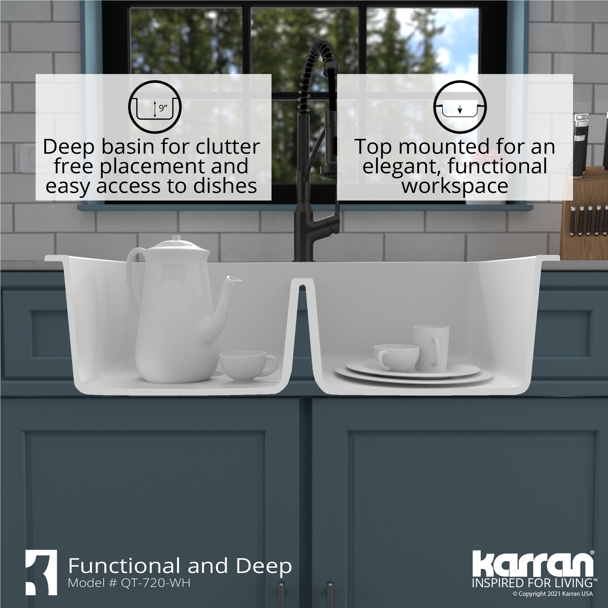 Karran QT-720-WH-PK1 Kitchen-Sinks - View #10