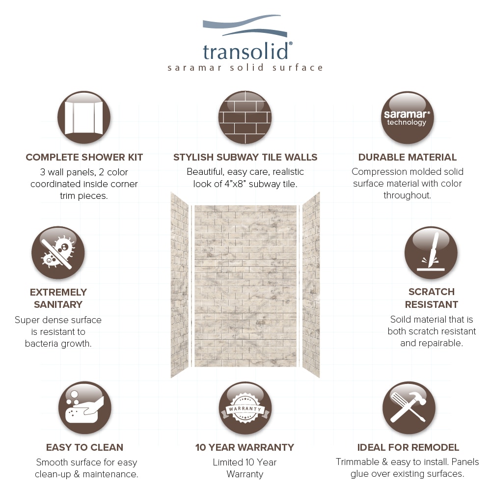 Transolid SWK603696-49 Shower-Wall-Surrounds - View #9