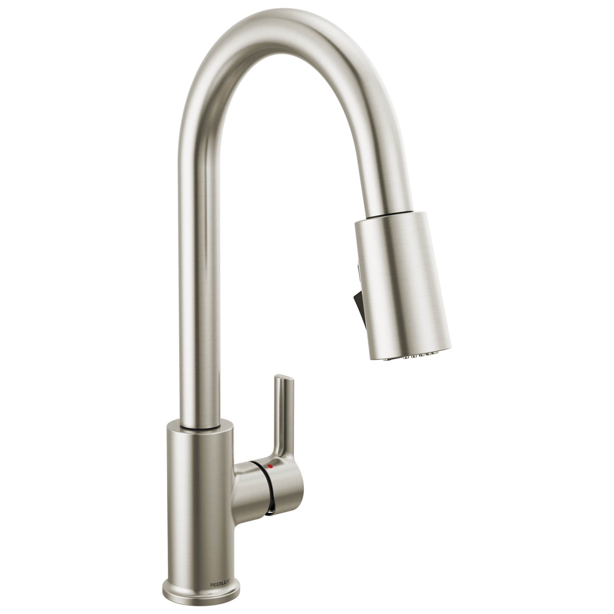 Peerless P7912LF-SS-1.0 Flute Stainless Single Handle Deck-mount Kitchen Faucet with Sprayer