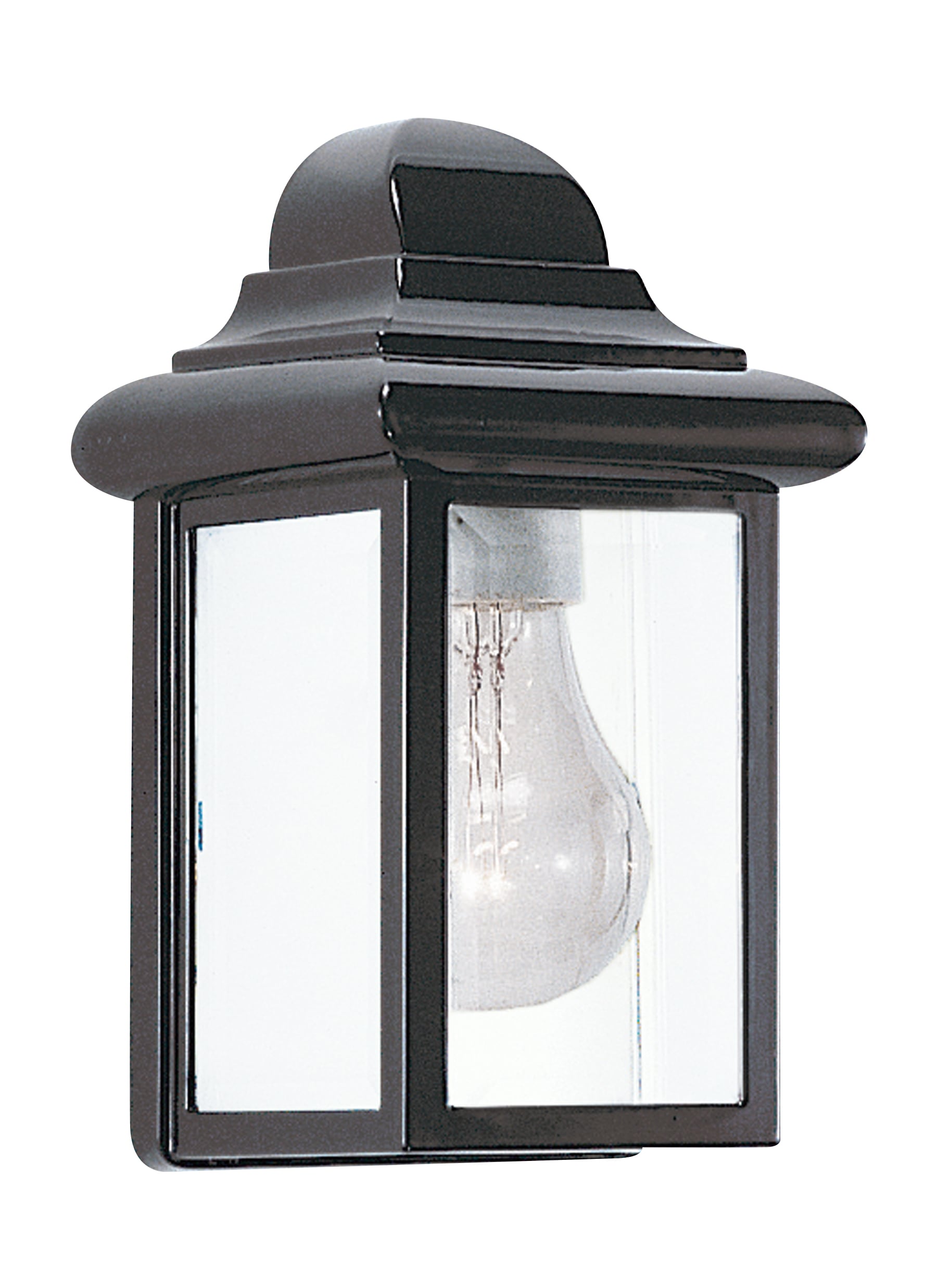 Generation Lighting 8588-12 Mullberry Hill 1.0 -Light 8.75-in H Black Hardwired Outdoor Wall Light