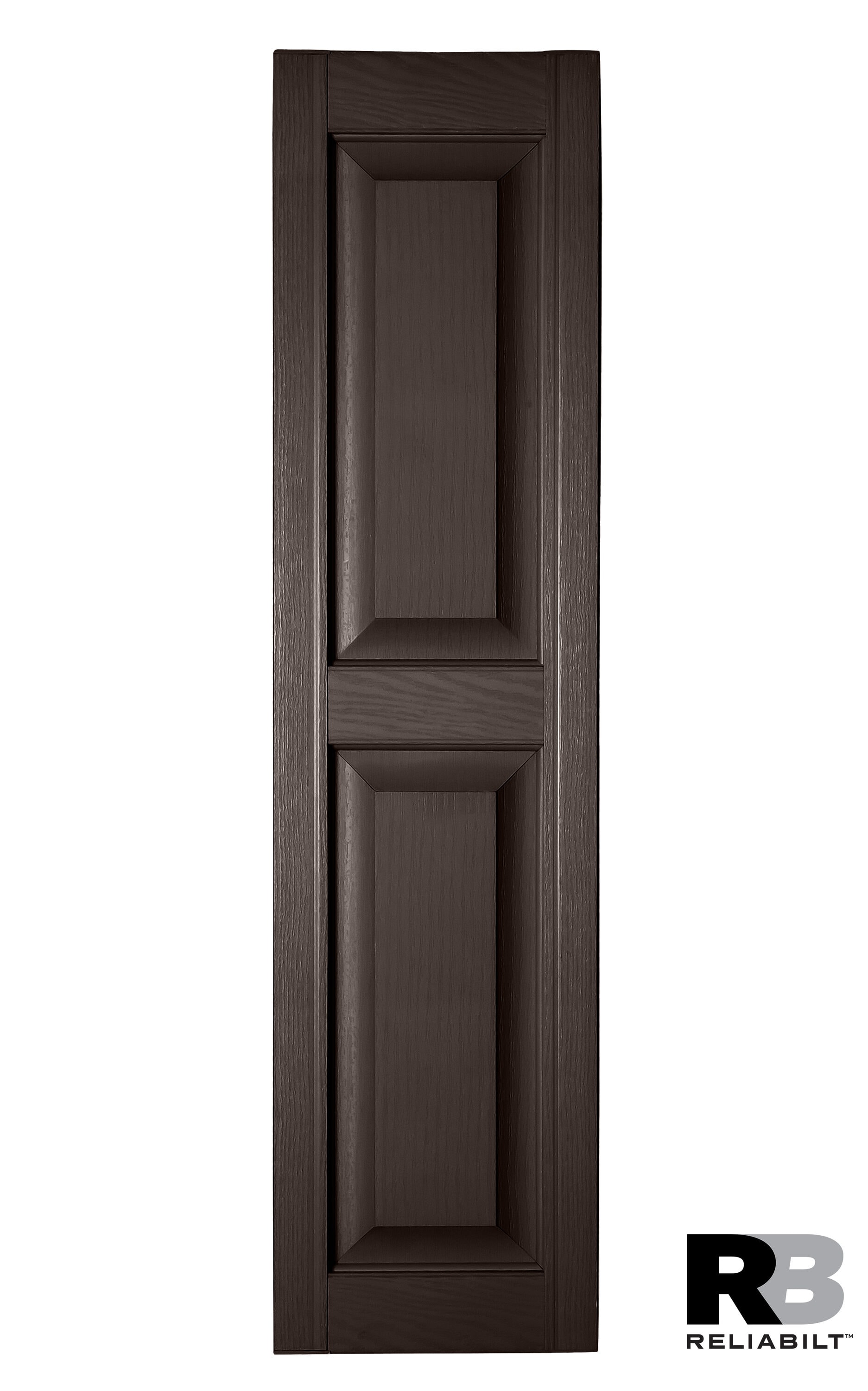 RELIABILT RP1266025 12-in W x 66-in H Sienna Brown Raised panel Polypropylene Exterior Shutters ( 2 -Pack )