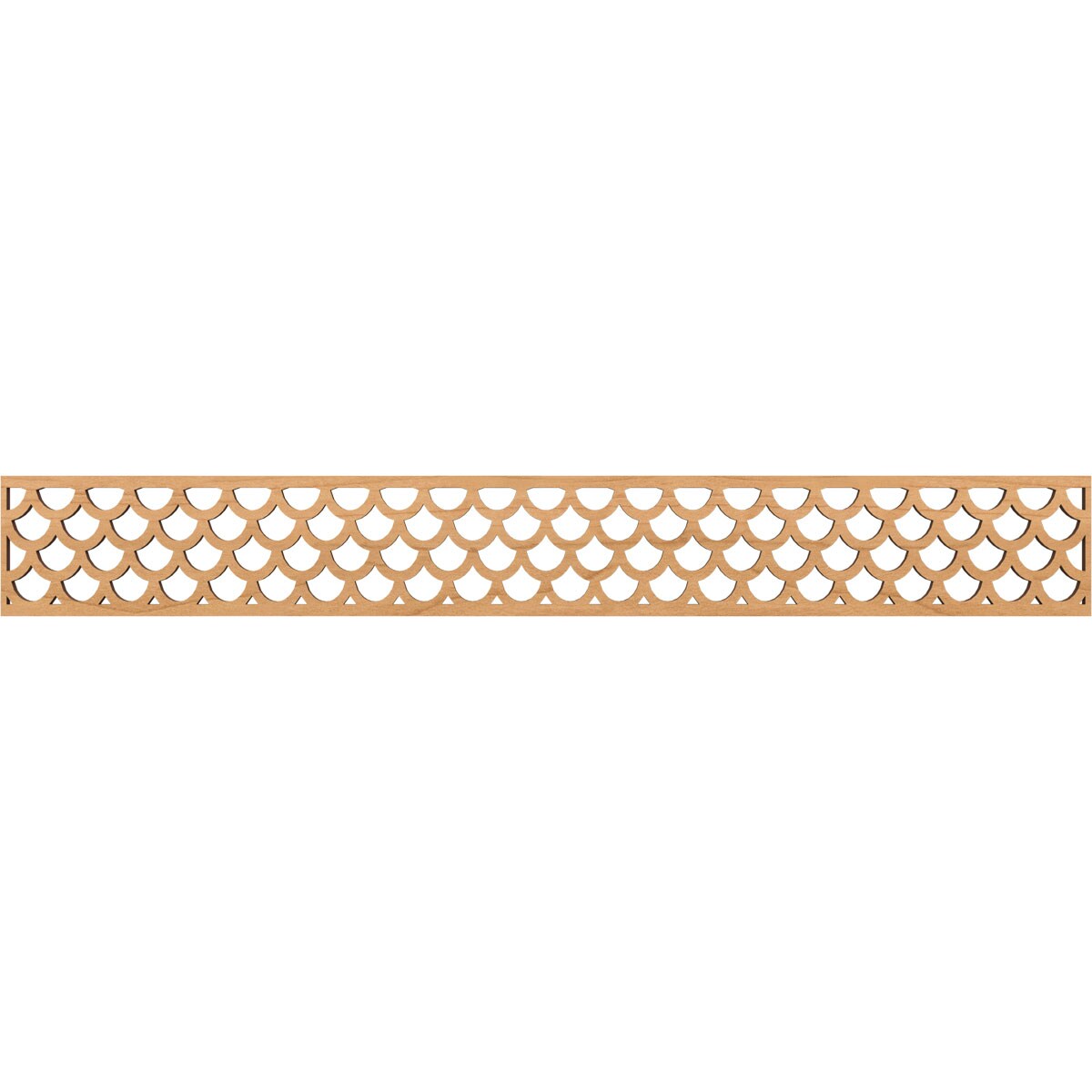 Ekena Millwork MLDB06X46HUDMA Hudson Fretwork Flat Trim 6-in x 3.86-ft Maple Brown Unfinished 2156831 Pierced Wall Panel Moulding