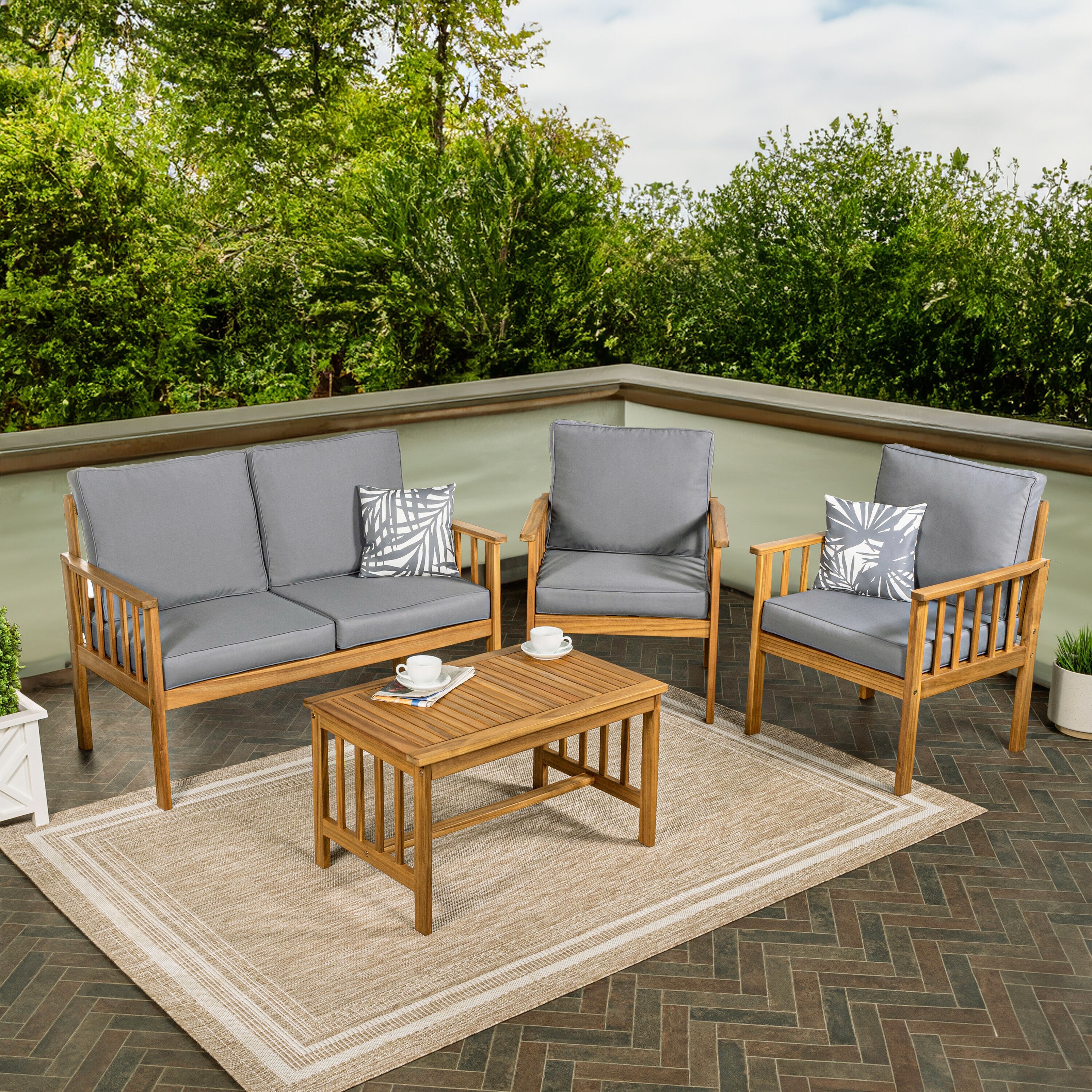 JONATHAN  Y LVG1201A-4SET Patio-Conversation-Sets - View #4