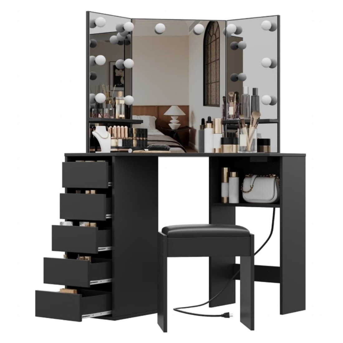 Garvee 91R5L7BLNH Bedroom-Vanities - View #2