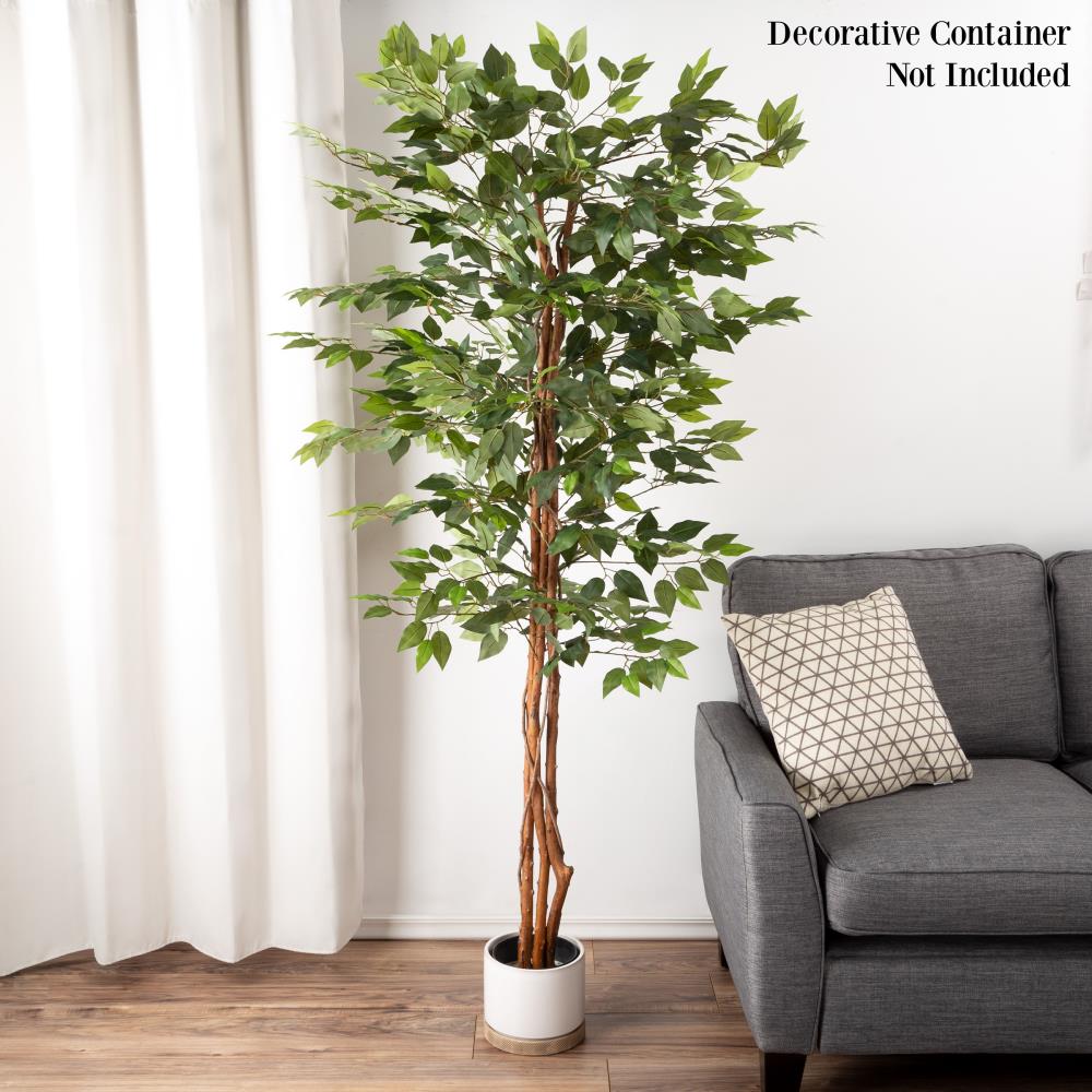 Nature Spring 80-in Multiple Colors Indoor Artificial Ficus Tree in the Artificial Plants & Flowers department at