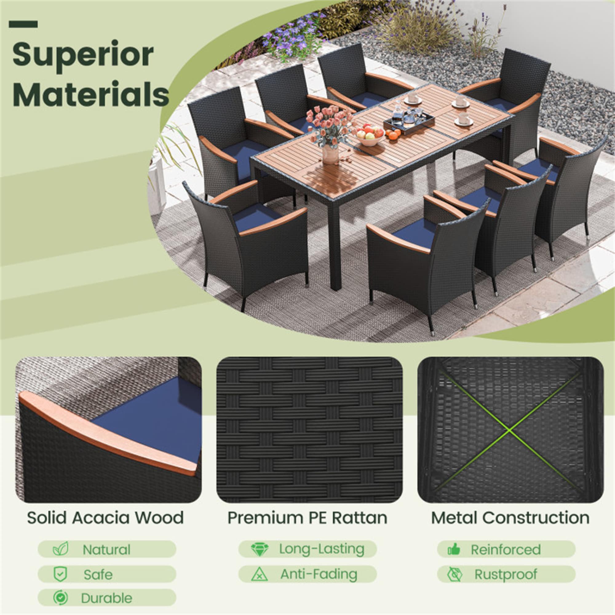 BABOOM BOM-3185NY+-CO Patio-Dining-Sets - View #9