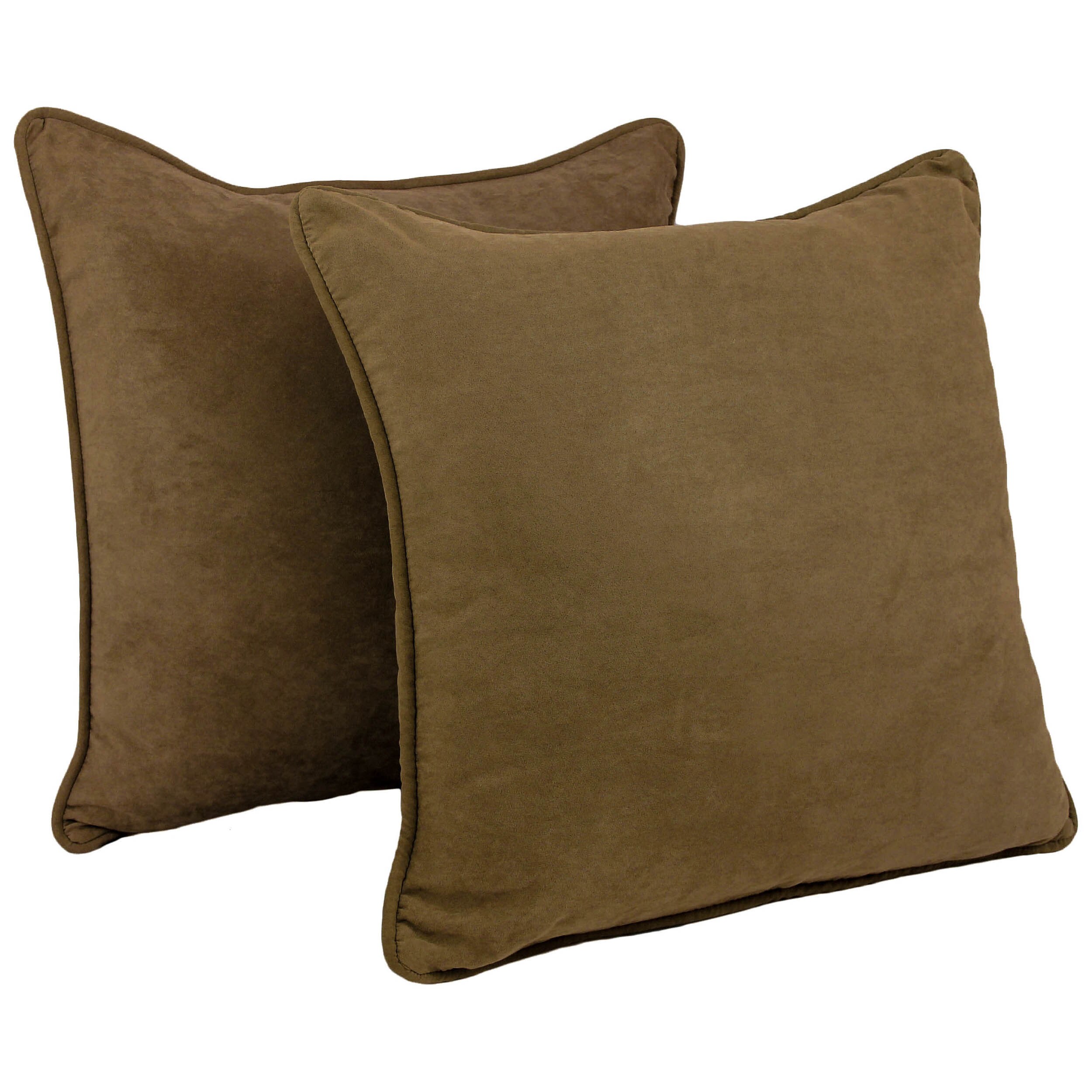 Blazing Needles 9813-CD-S2-MS-CH 2 -Piece 25-in x 25-in Chocolate Square Indoor Decorative Pillow