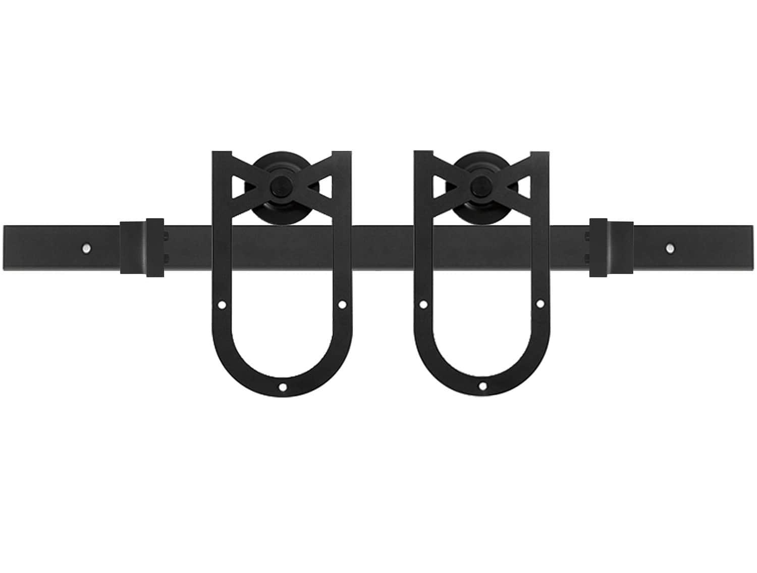 Miseno MBDH4405X96 96 Inch Hoop Strap Barn Door Hardware Kit #MBDH4405X96BK