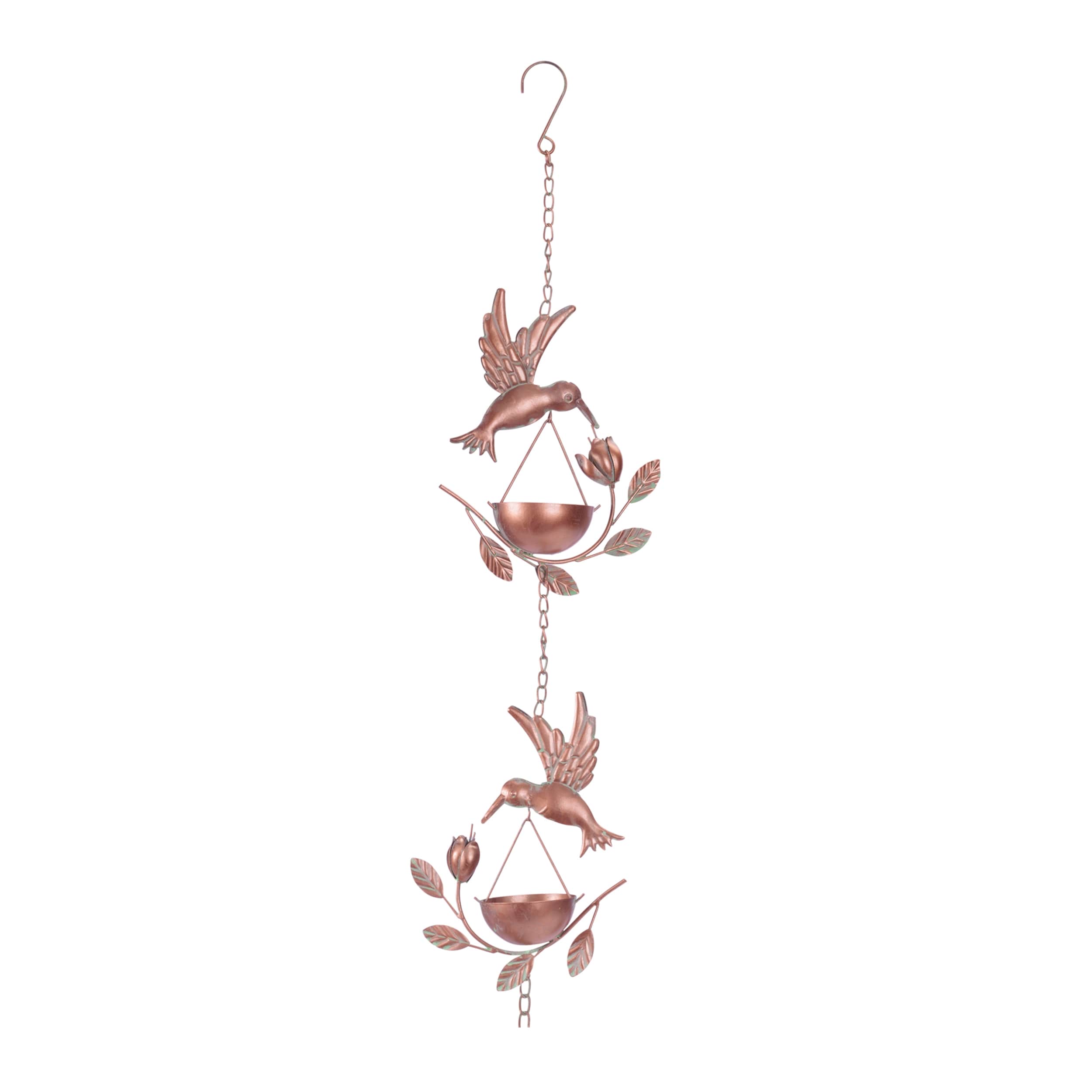 Melrose International Iron Hummingbird Rain Chain 74 inL