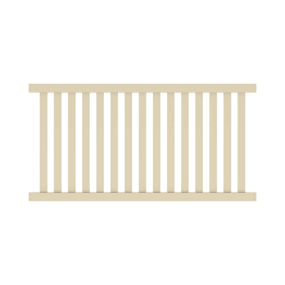 Freedom 73012322 Terex 4-ft H x 8-ft W Sand Vinyl Flat-top Fence panel (Unassembled)