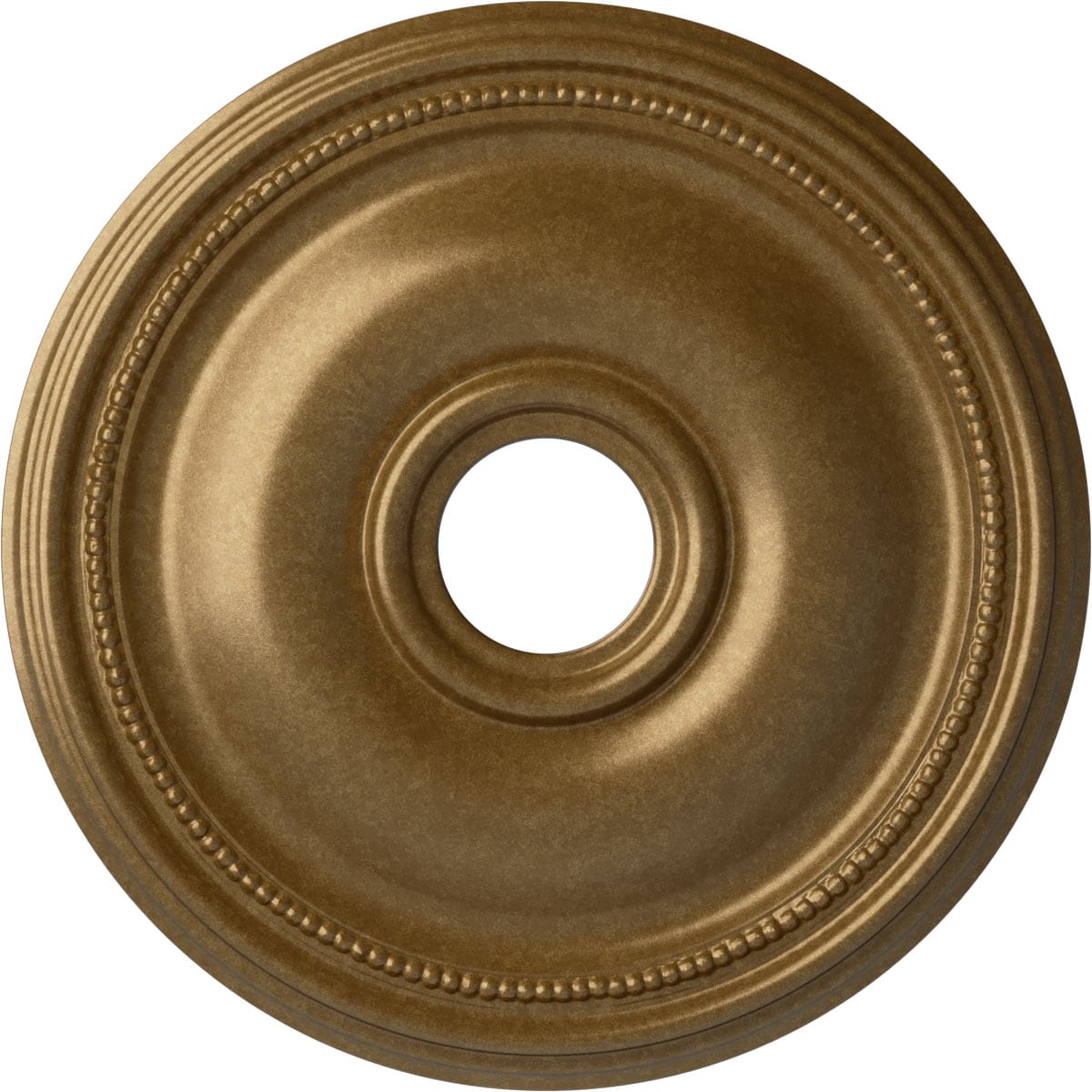 Ekena Millwork CM18BRPAS Bradford 18.125-in W x 18.125-in L Painted Pale Gold Polyurethane Whole Ceiling Medallion