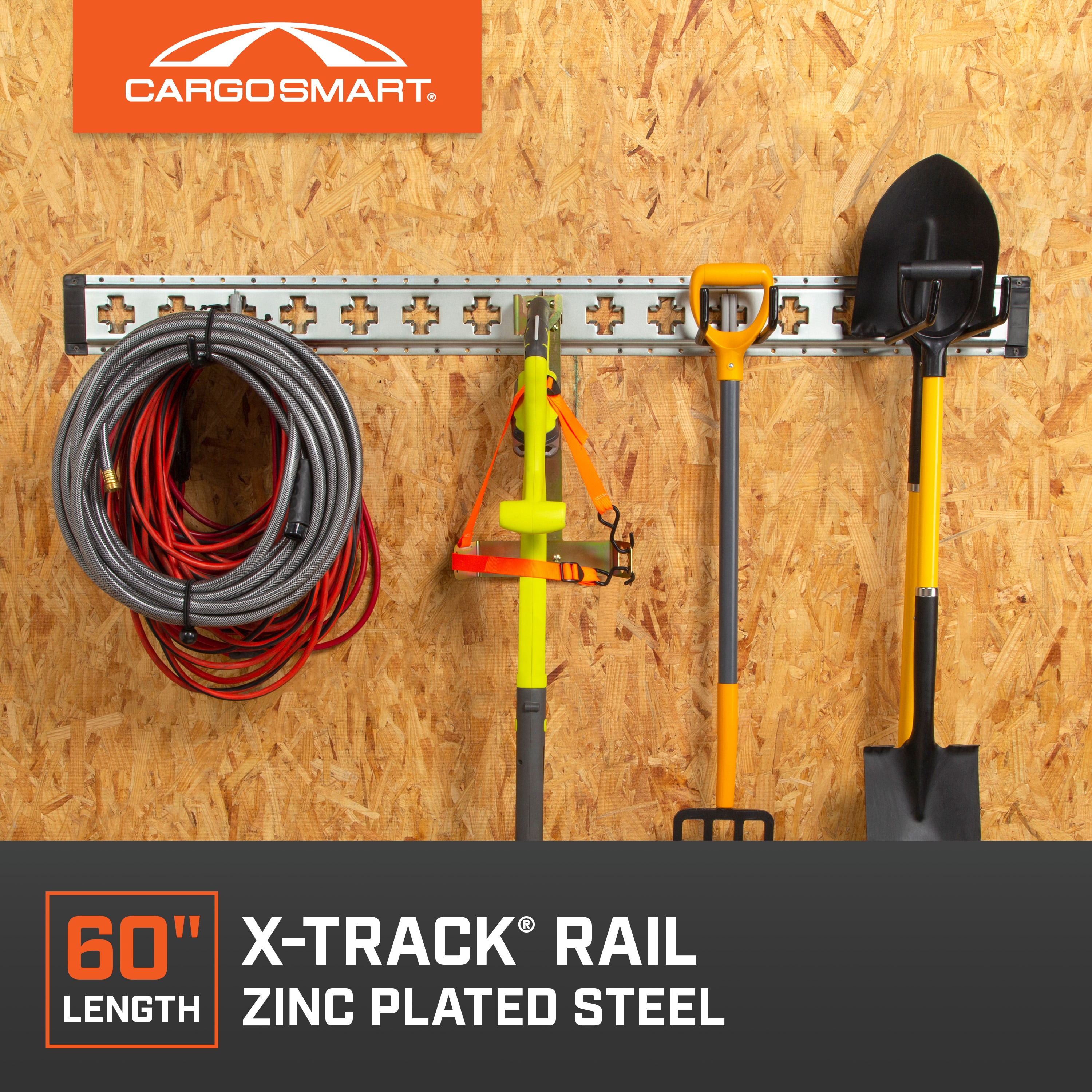 CargoSmart 60-in Zinc Steel Multipurpose Storage Rail 1770