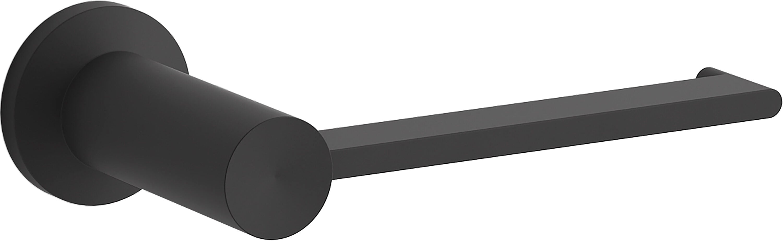 KOHLER R34796-BL Premise Matte Black Wall mount Single post Toilet Paper Holder 1 -Rolls with Storage