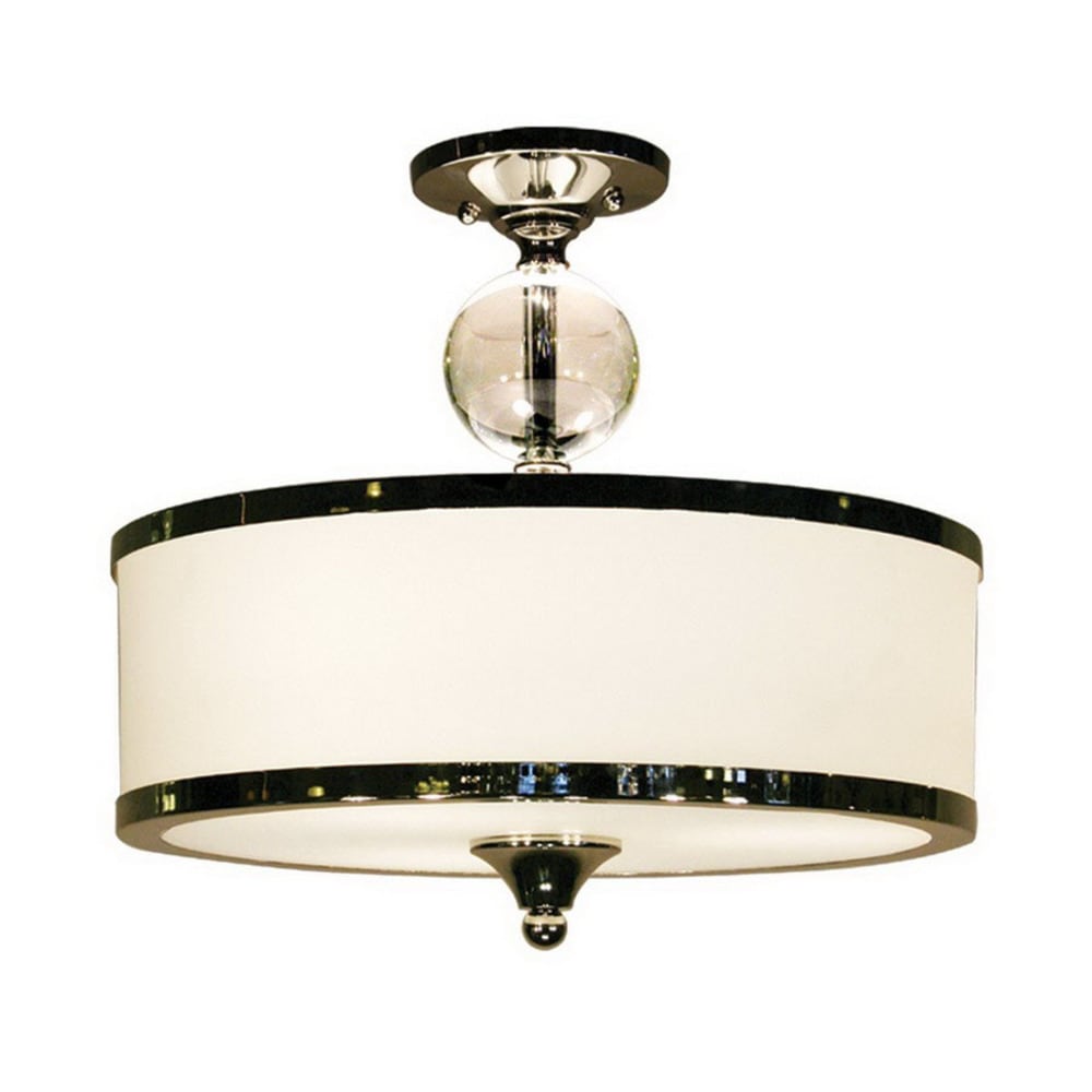 Z-Lite 307SF-CH Cosmopolitan 1 -Light 15.5-in Polished Chrome Semi Flush Mount Light
