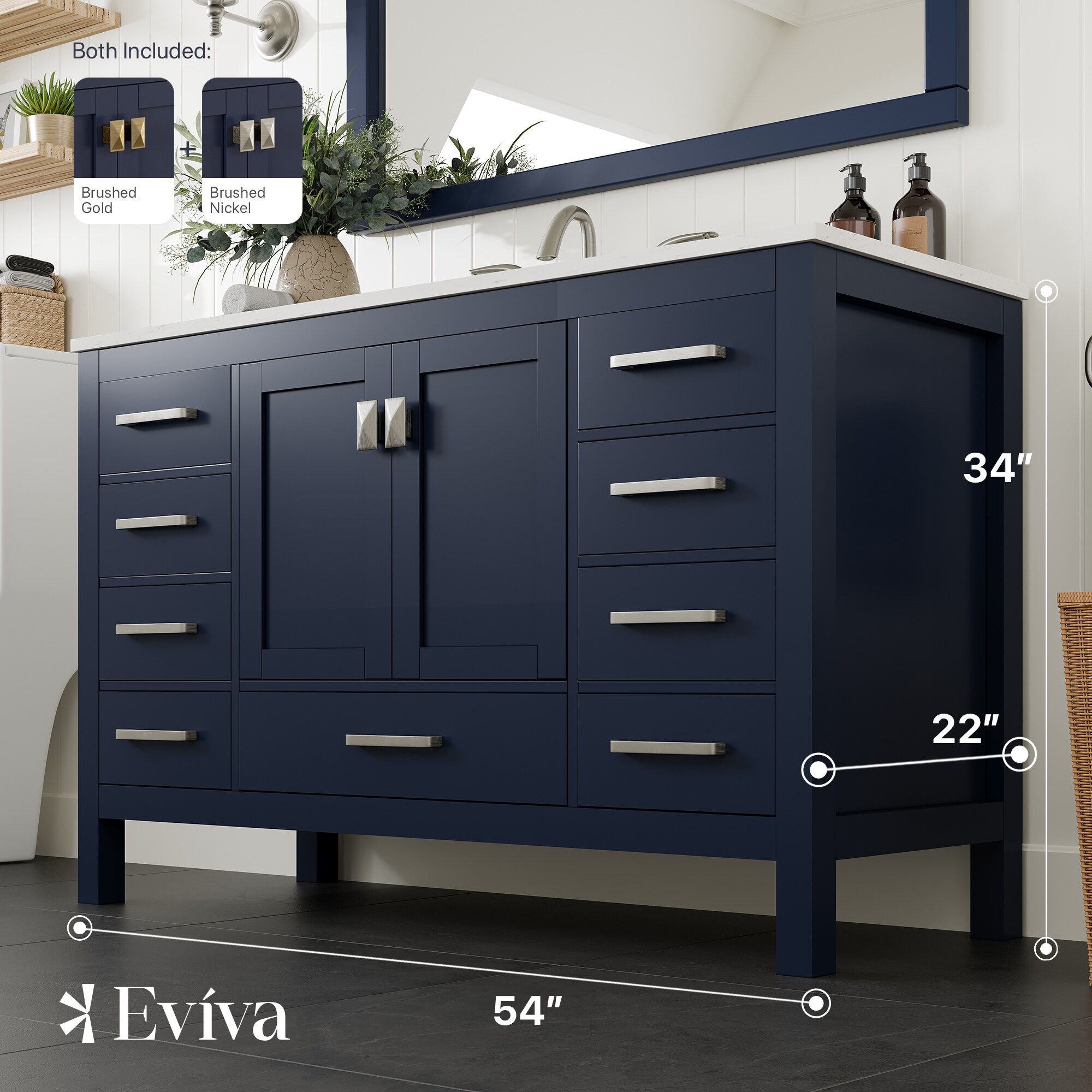 Eviva EVVN412-54BLU-Q Bath-Vanity-Combo - View #2