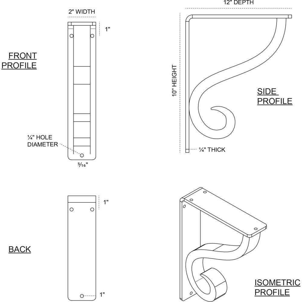 Ekena Millwork BKTM02X10X12TASACO Mending-Plates-Brackets-Braces - View #2