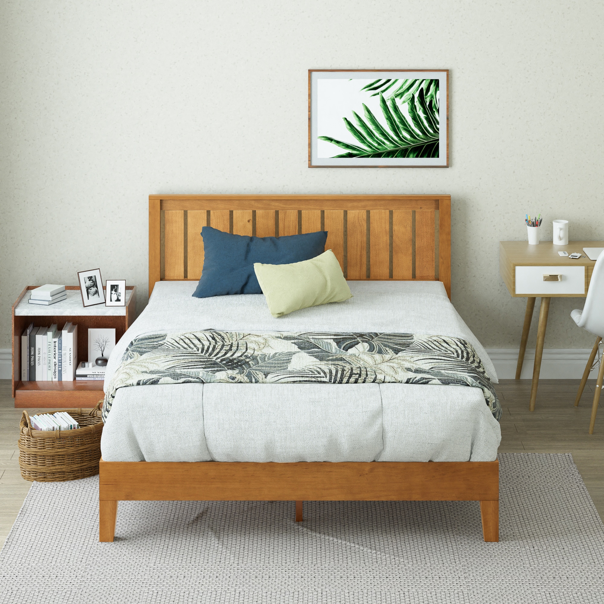 Zinus VEC-GIROFO-12K Rustic Pine King Wood Platform Bed