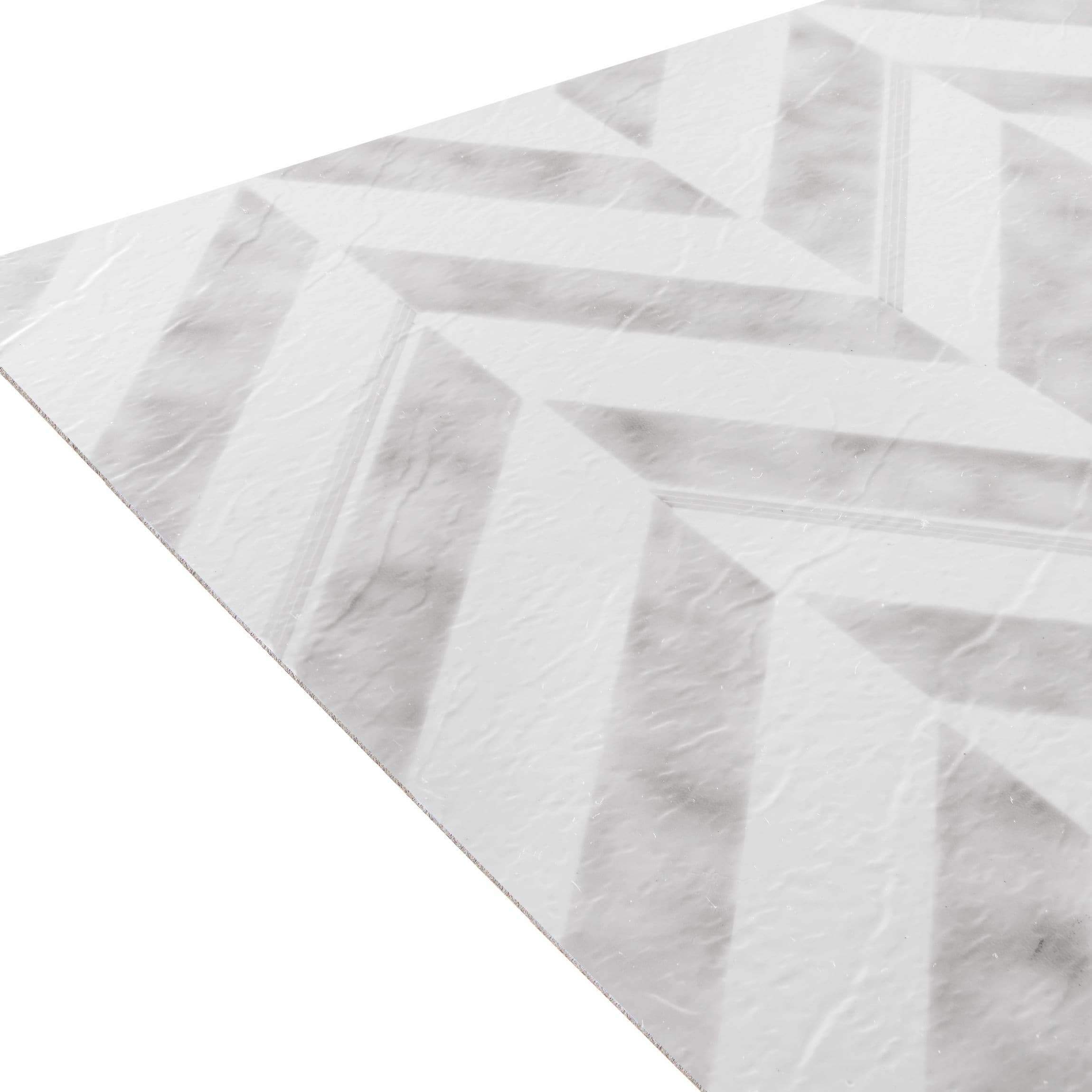 Chevron Pattern Self-Adhesive Vinyl Floor Tiles 12x12 - 20 Pack