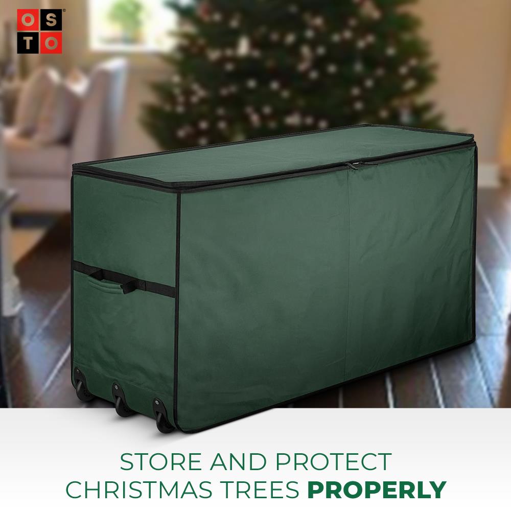 OSTO 24 in Green Superior Christmas Wreath Storage Bag, Tear Proof