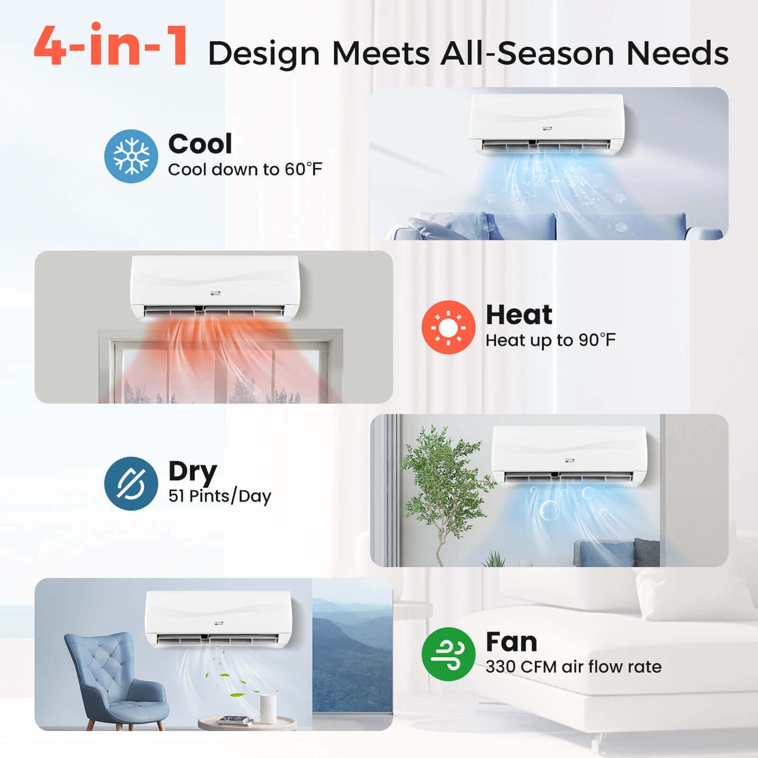 Costway HCST07236 Ductless-Mini-Splits - View #6