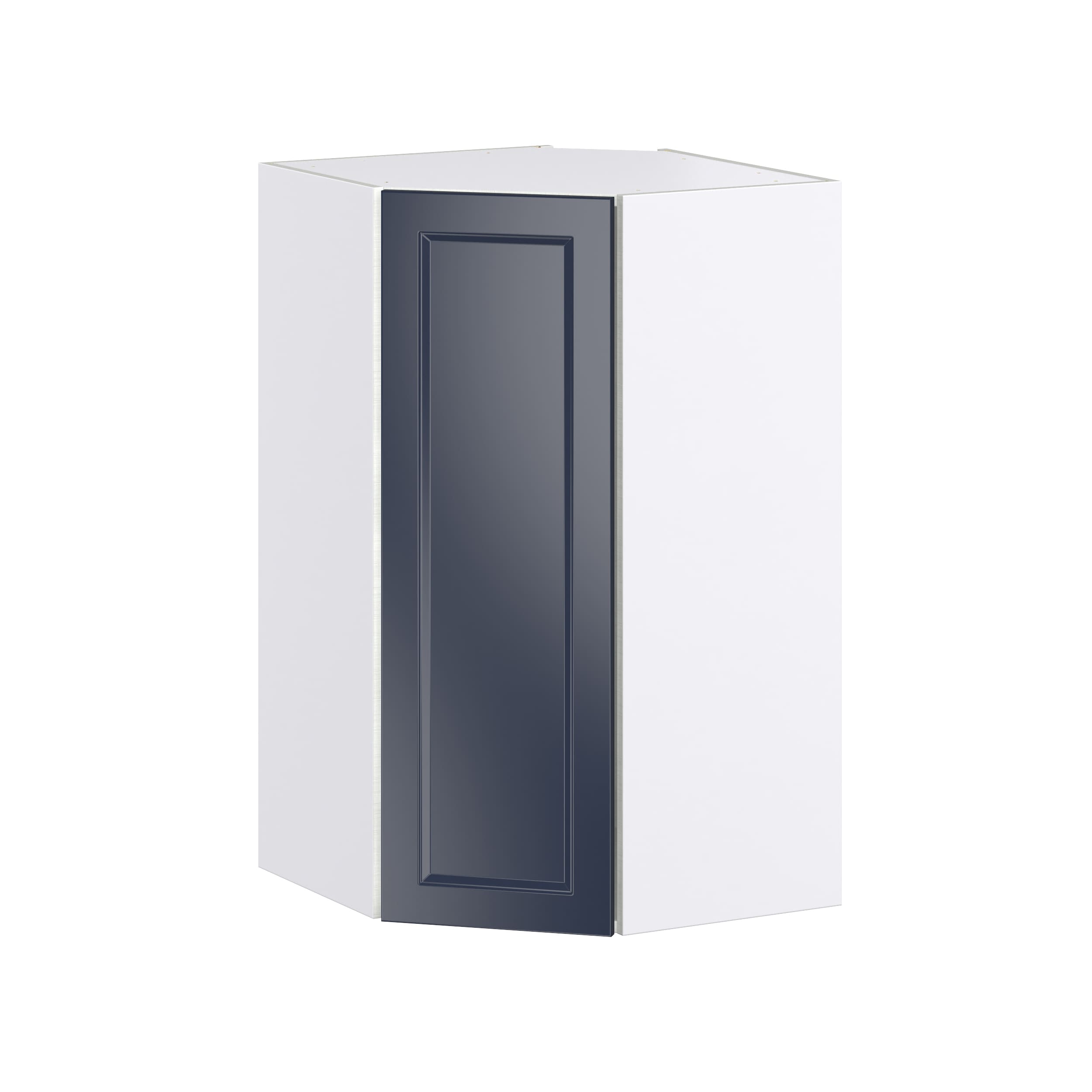 Hugo&Borg Jolie 24-in W x 40-in H x 14-in D Warm White Diagonal Corner Wall Fully Assembled Cabinet (Recessed Panel Shaker Style)