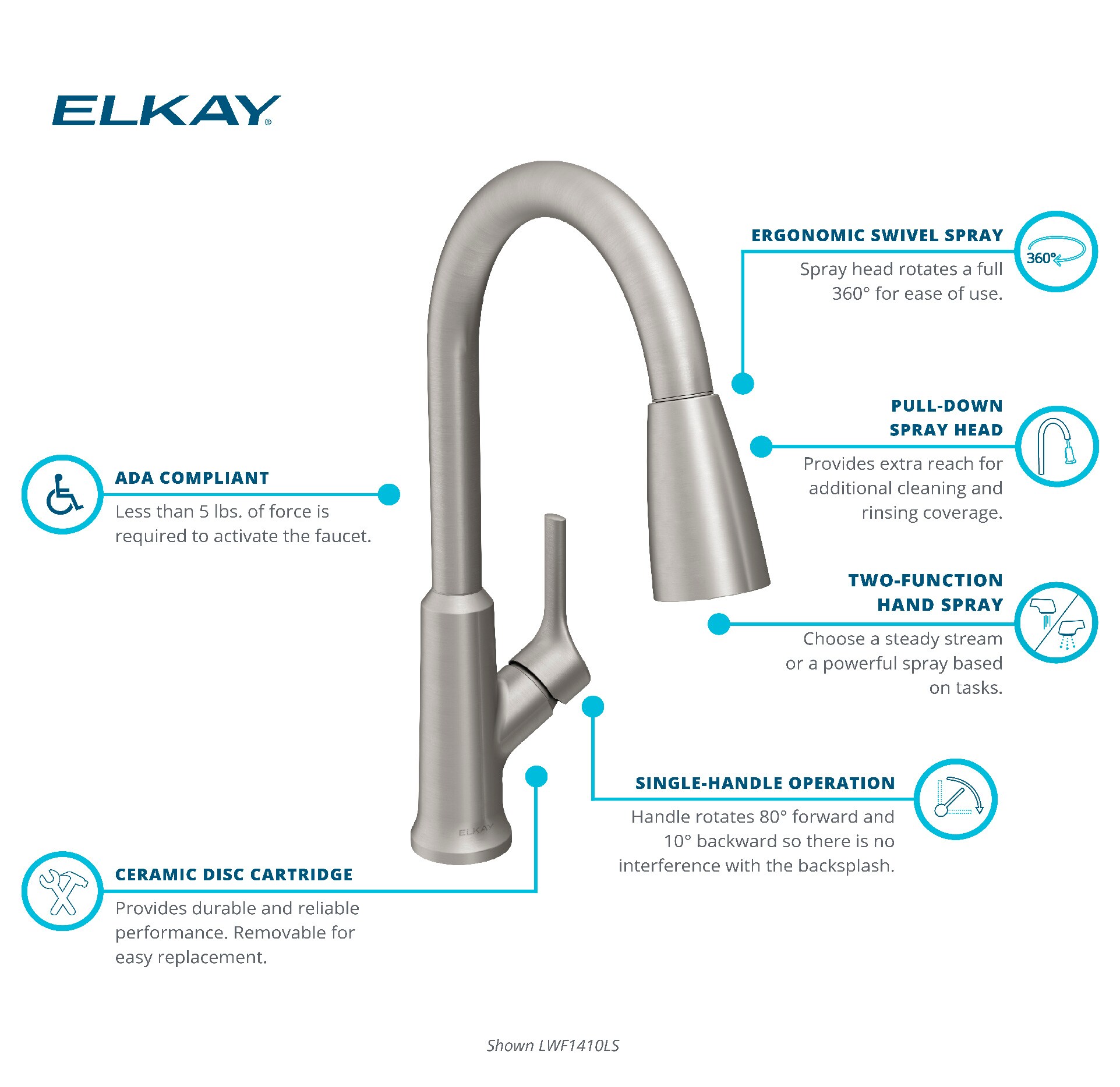 Elkay LWF1410LS Kitchen-Faucets - View #6