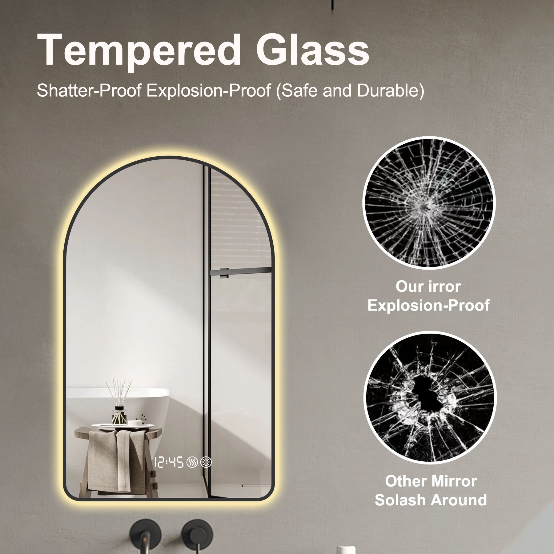 Blisstyle ZZZ1707UHTEUY Framed-Bath-Mirrors - View #8