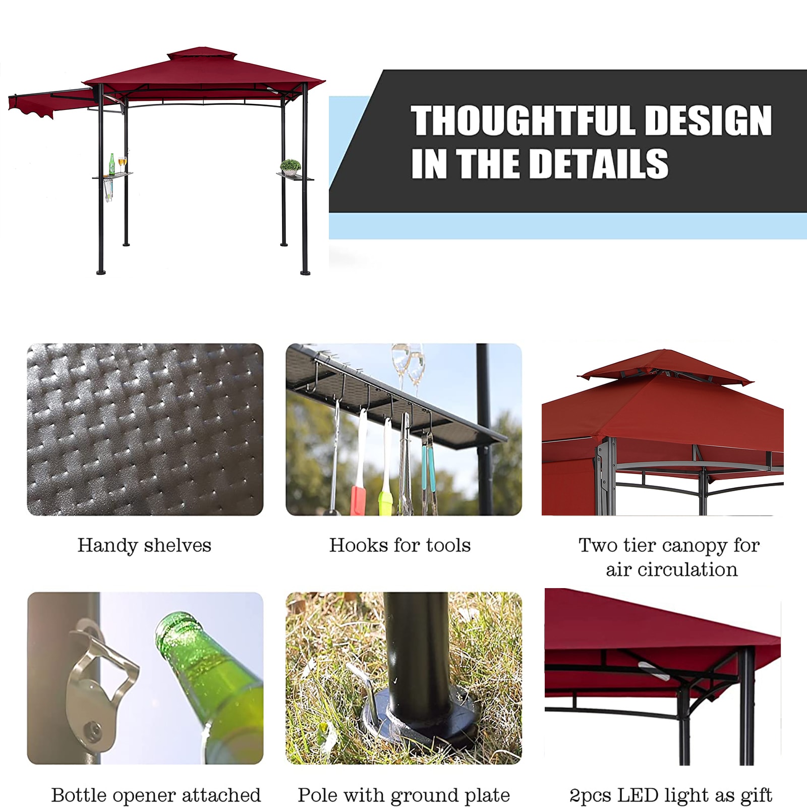 StarEcho SKPE-RED Wood-Resin-Gazebos - View #3