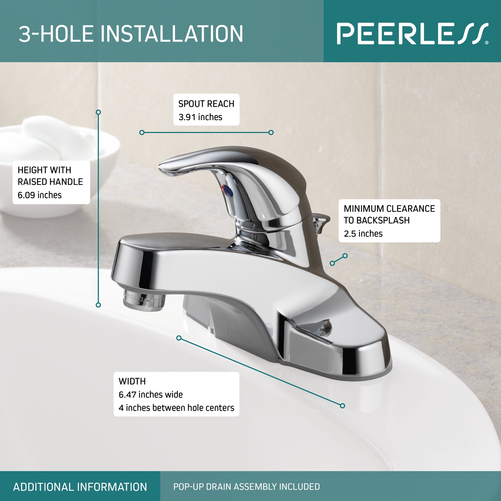 Elegant Core Single-Handle Chrome Bathroom Faucet with ADA Compliance